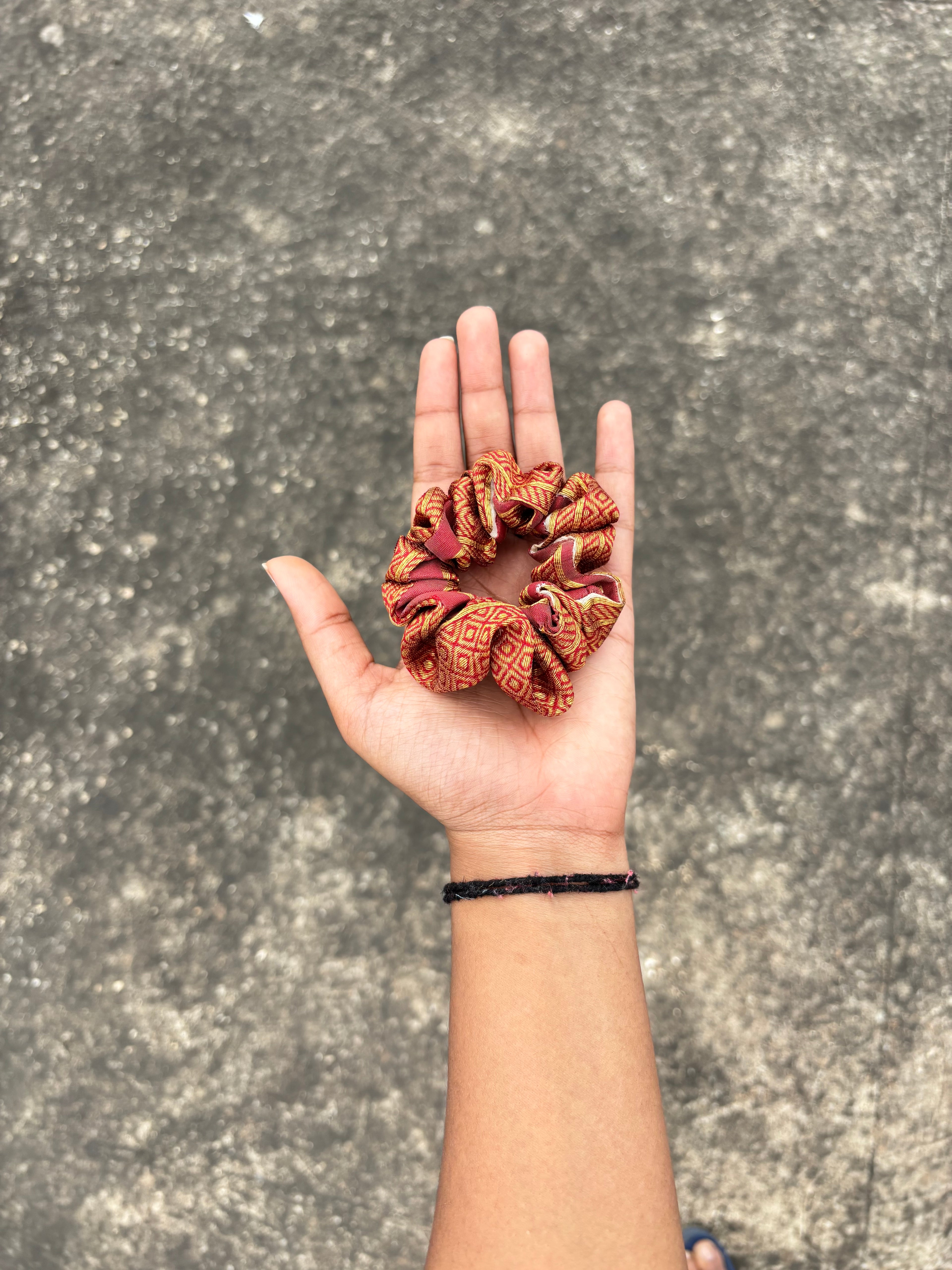 Orange Silk Scrunchie