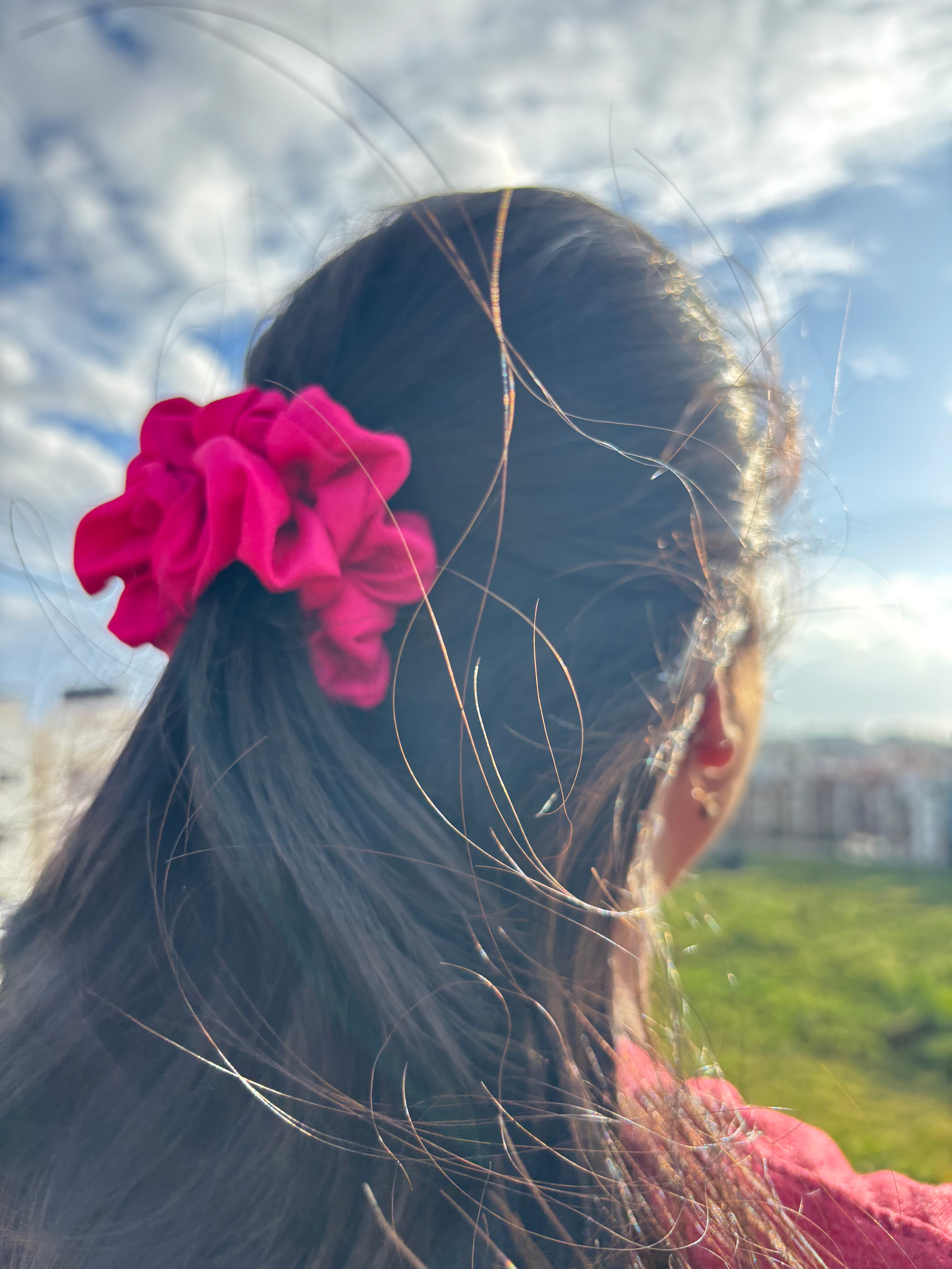 Scarlet Bloom Scrunchie
