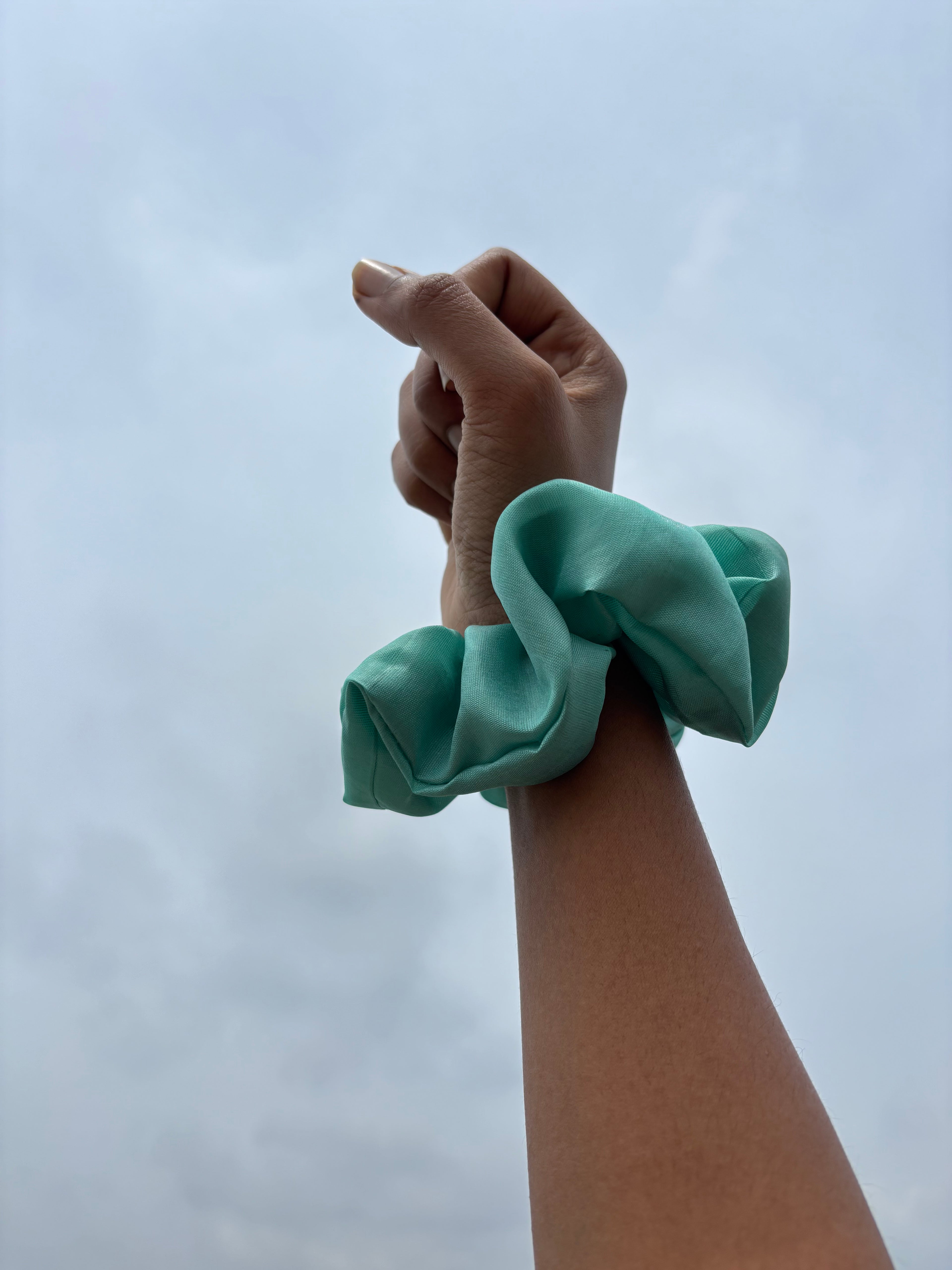 Aqua Glow Scrunchie