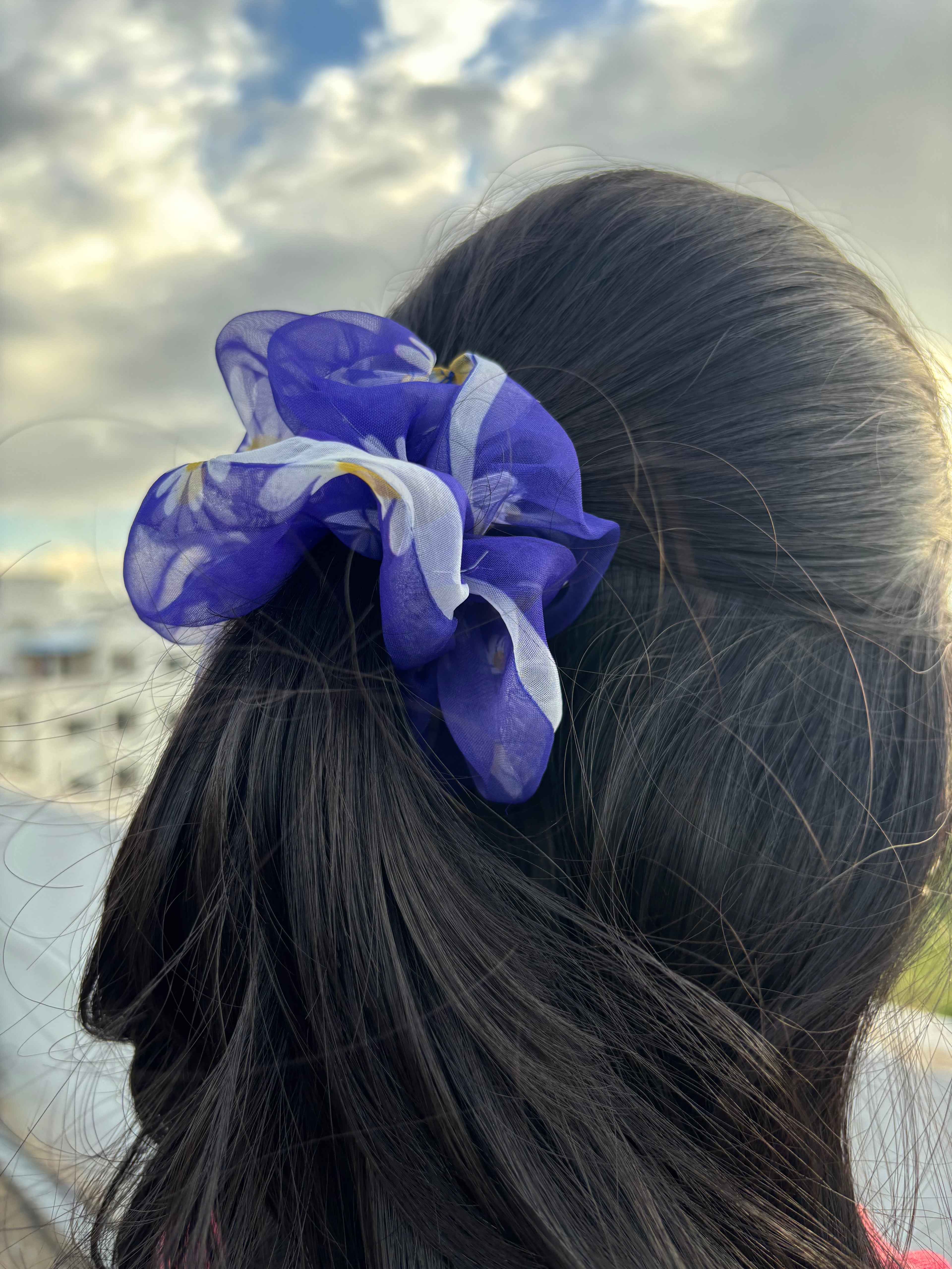 Violet Bloom Scrunchie
