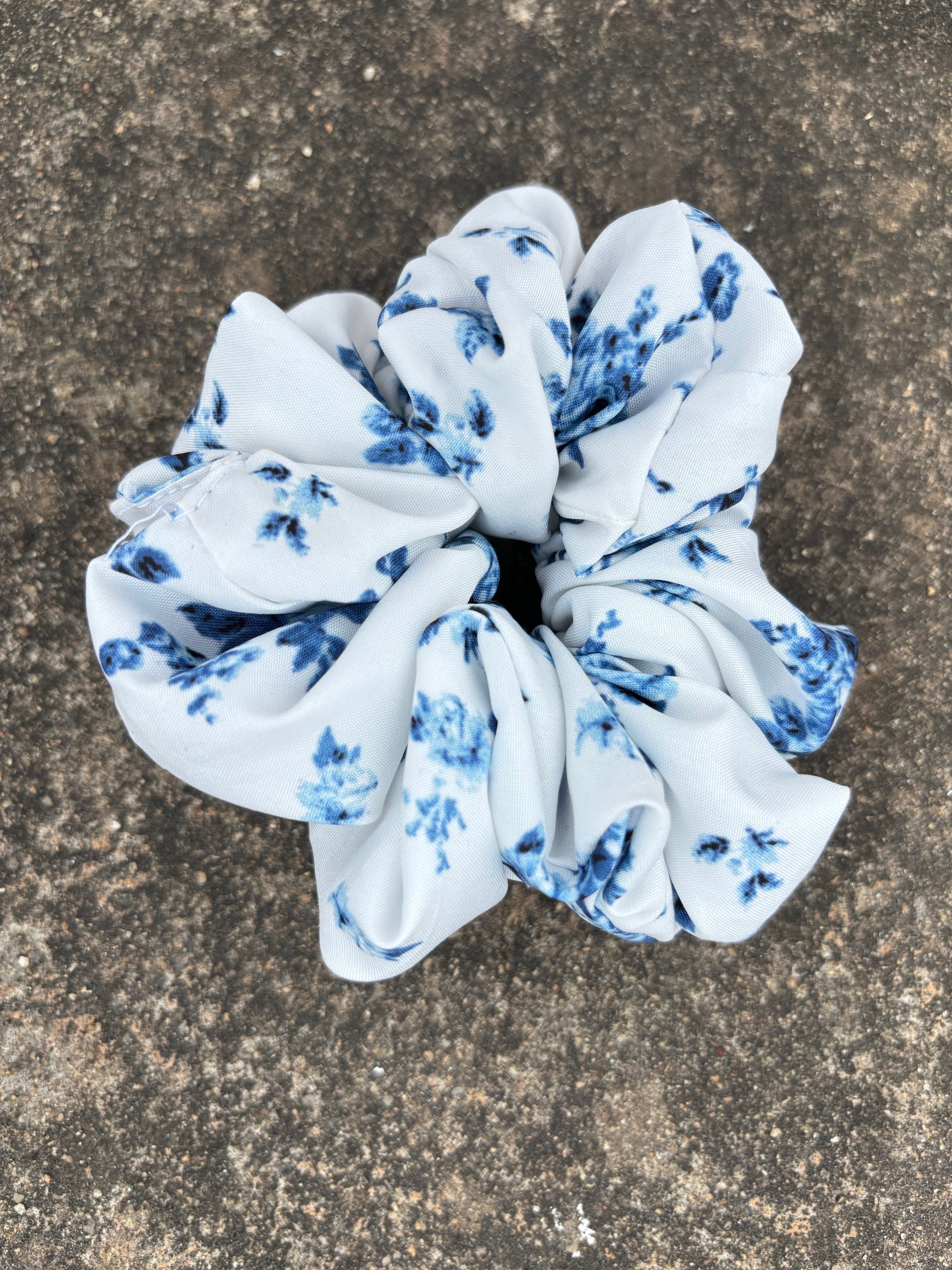 Blue Blossom Scrunchie