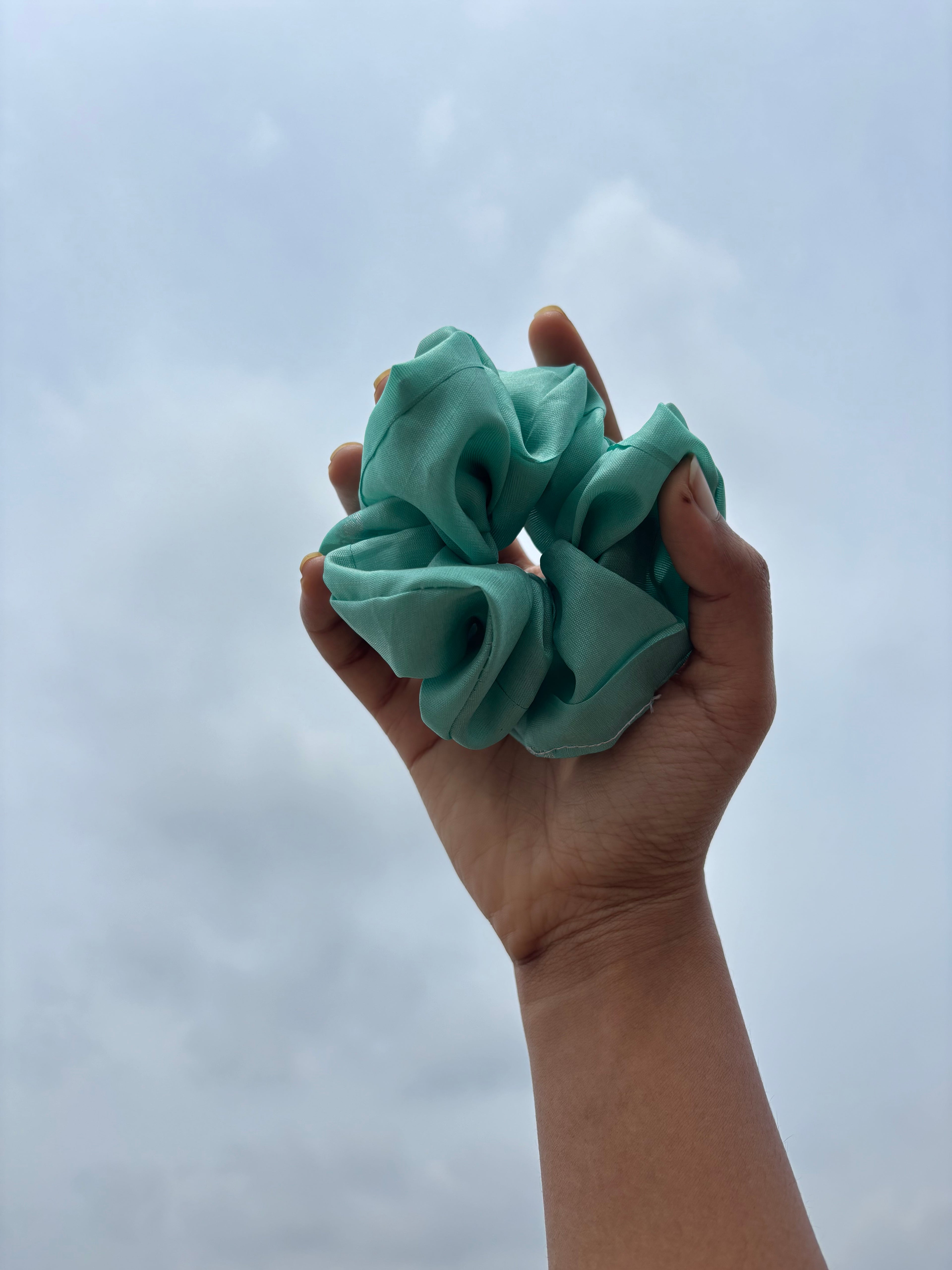 Aqua Glow Scrunchie