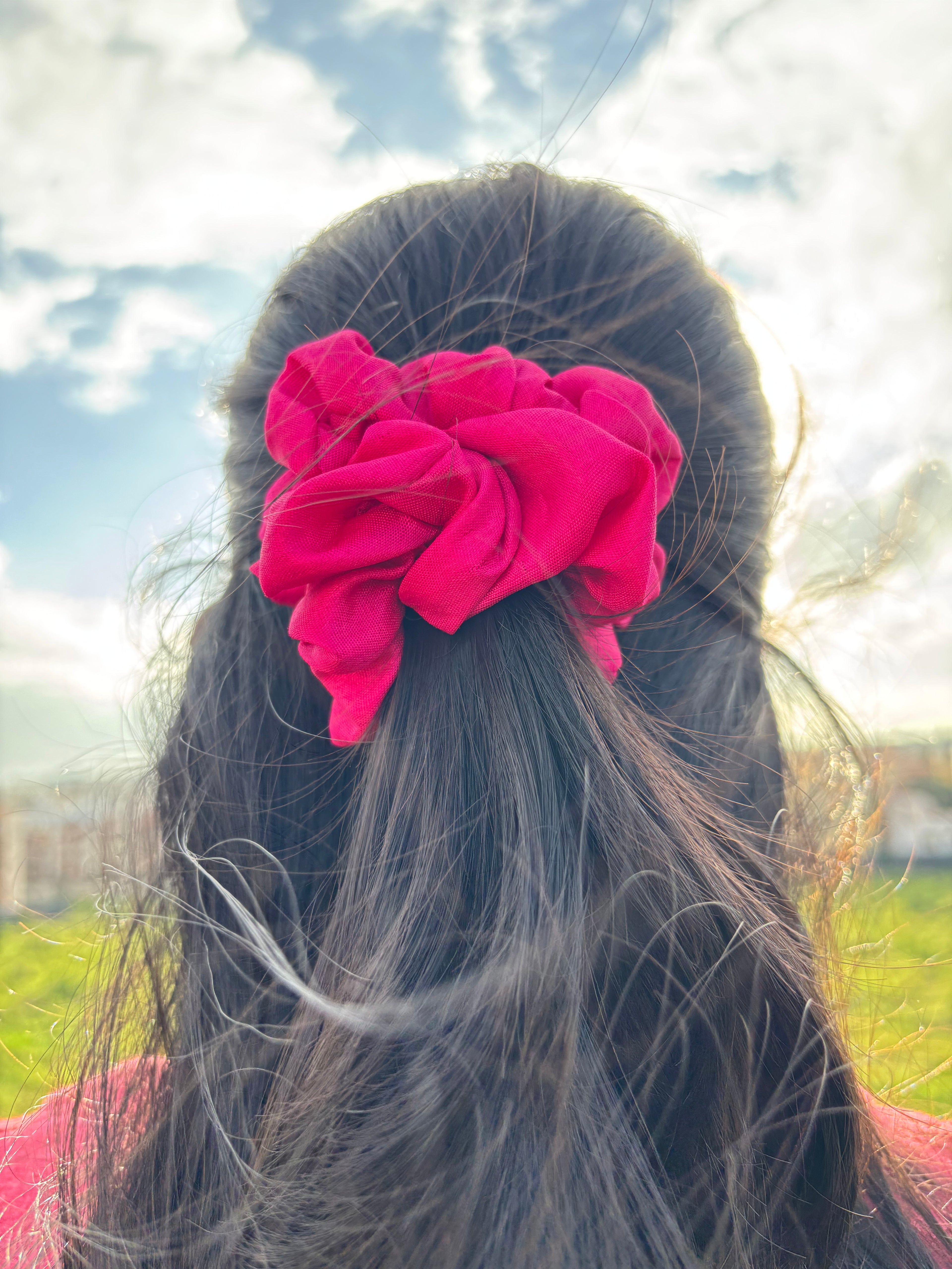 Scarlet Bloom Scrunchie