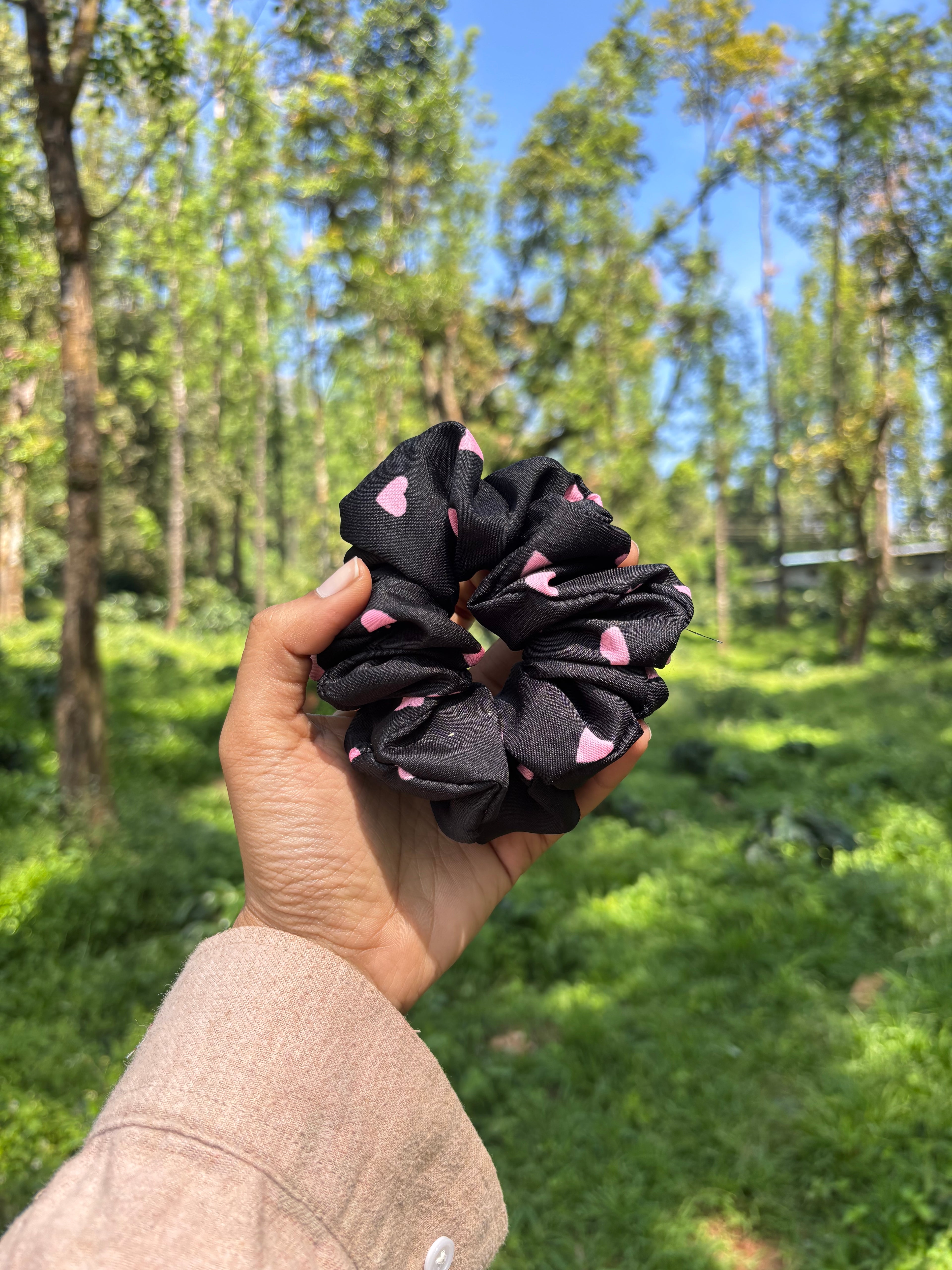 Midnight Hearts Scrunchie