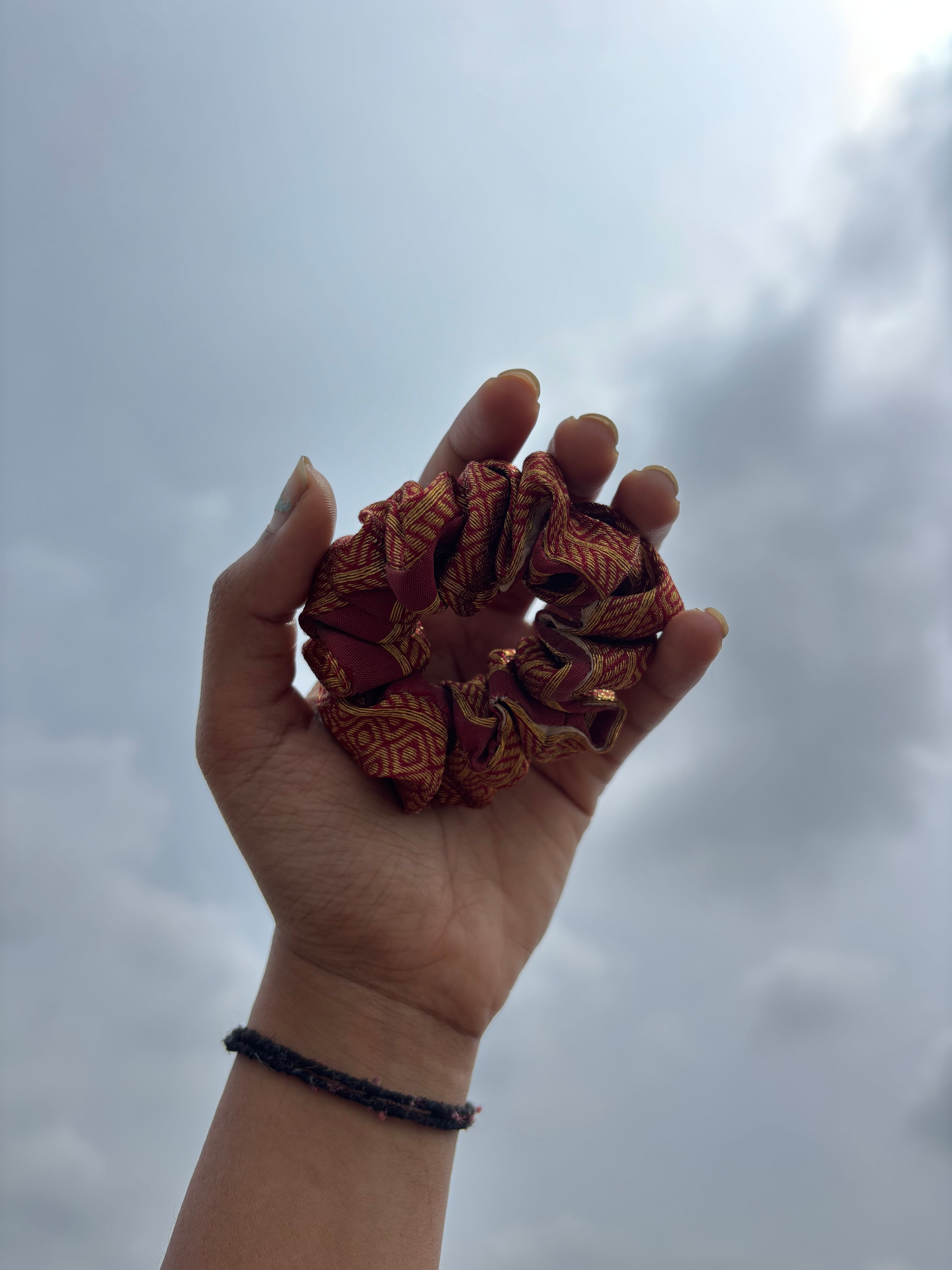 Orange Silk Scrunchie