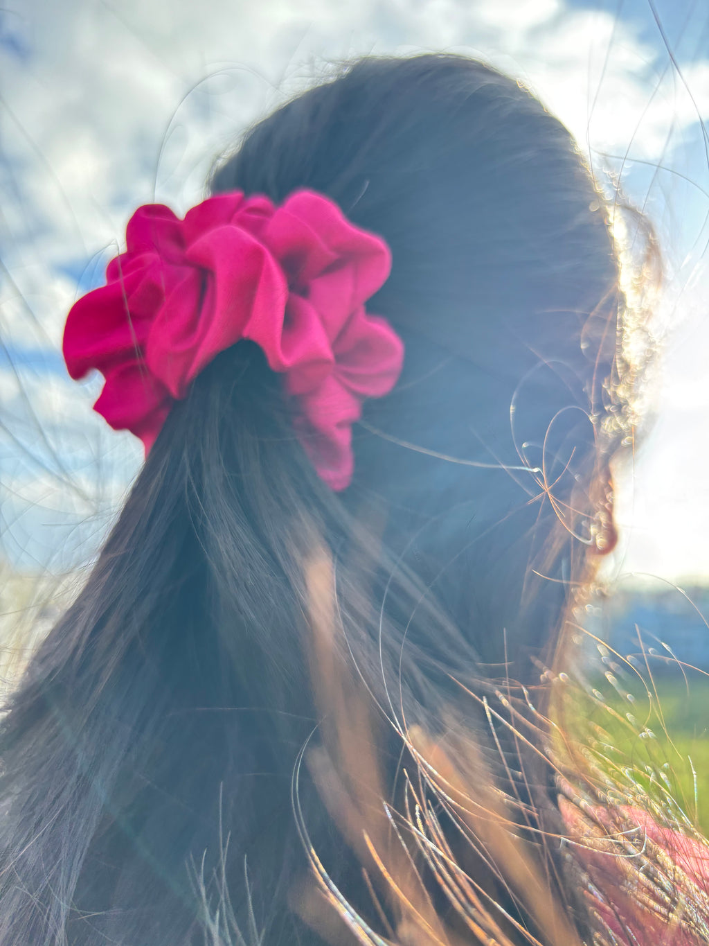 Scarlet Bloom Scrunchie