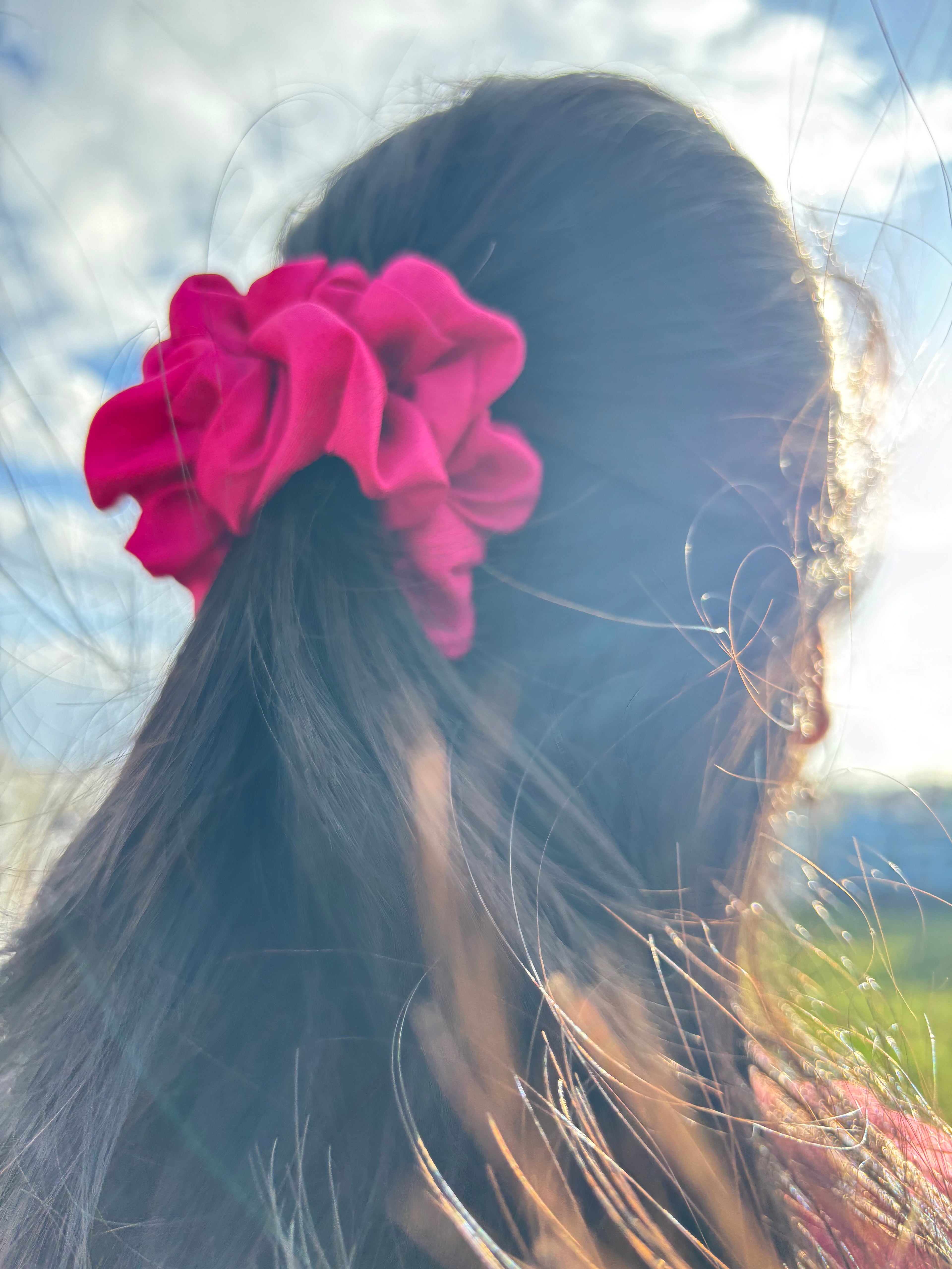 Scarlet Bloom Scrunchie