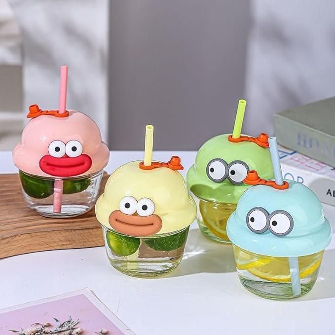 Cartoon Glass Cup - 210 ml