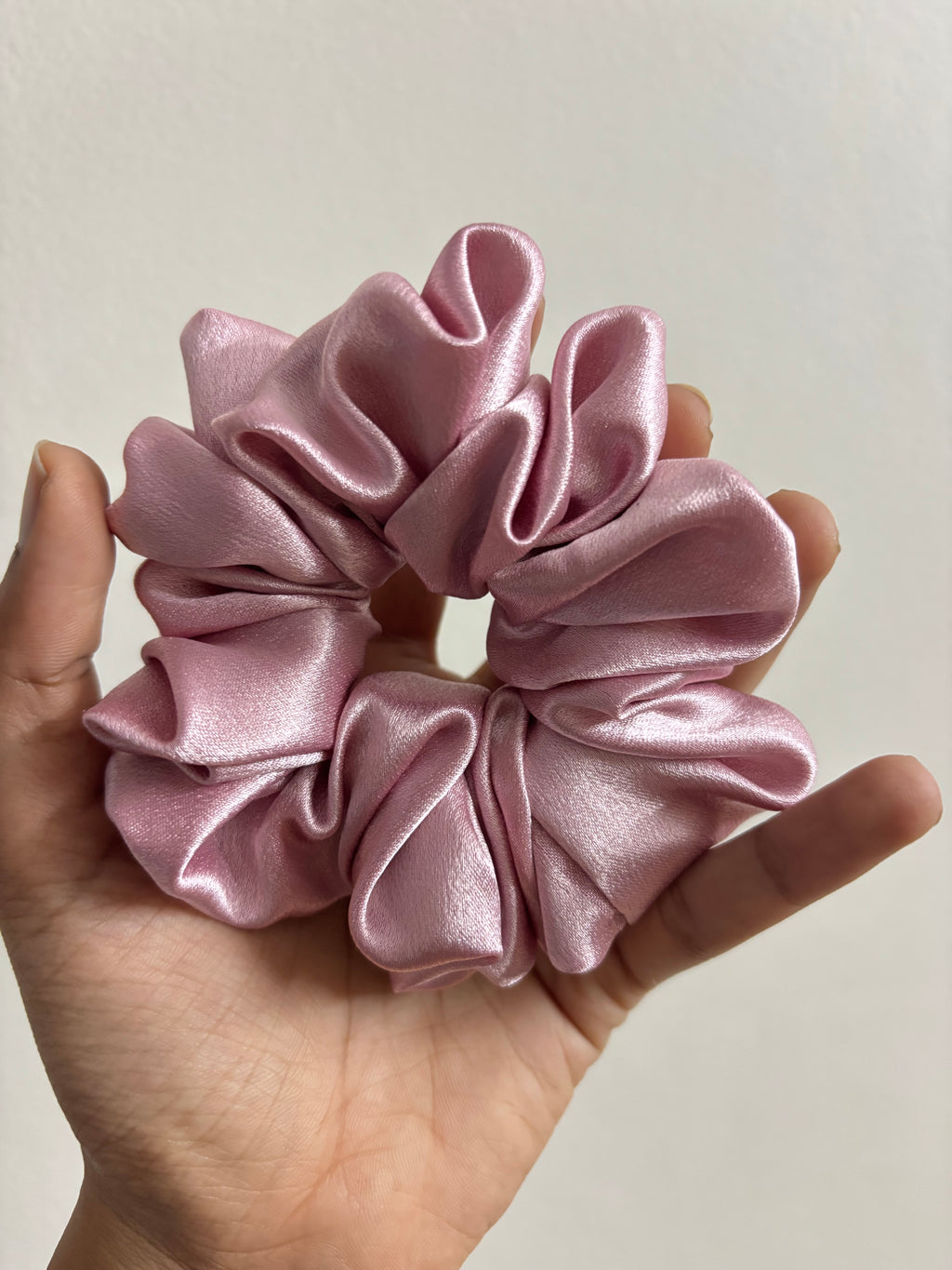 Blush Satin Scrunchie 🌸