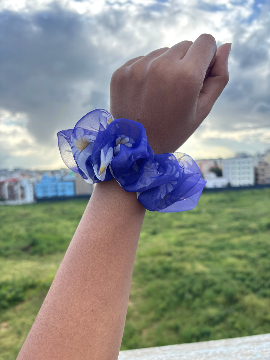 Violet Bloom Scrunchie
