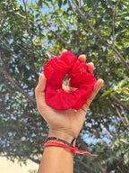 Crimson Silk Shine Scrunchie ✨