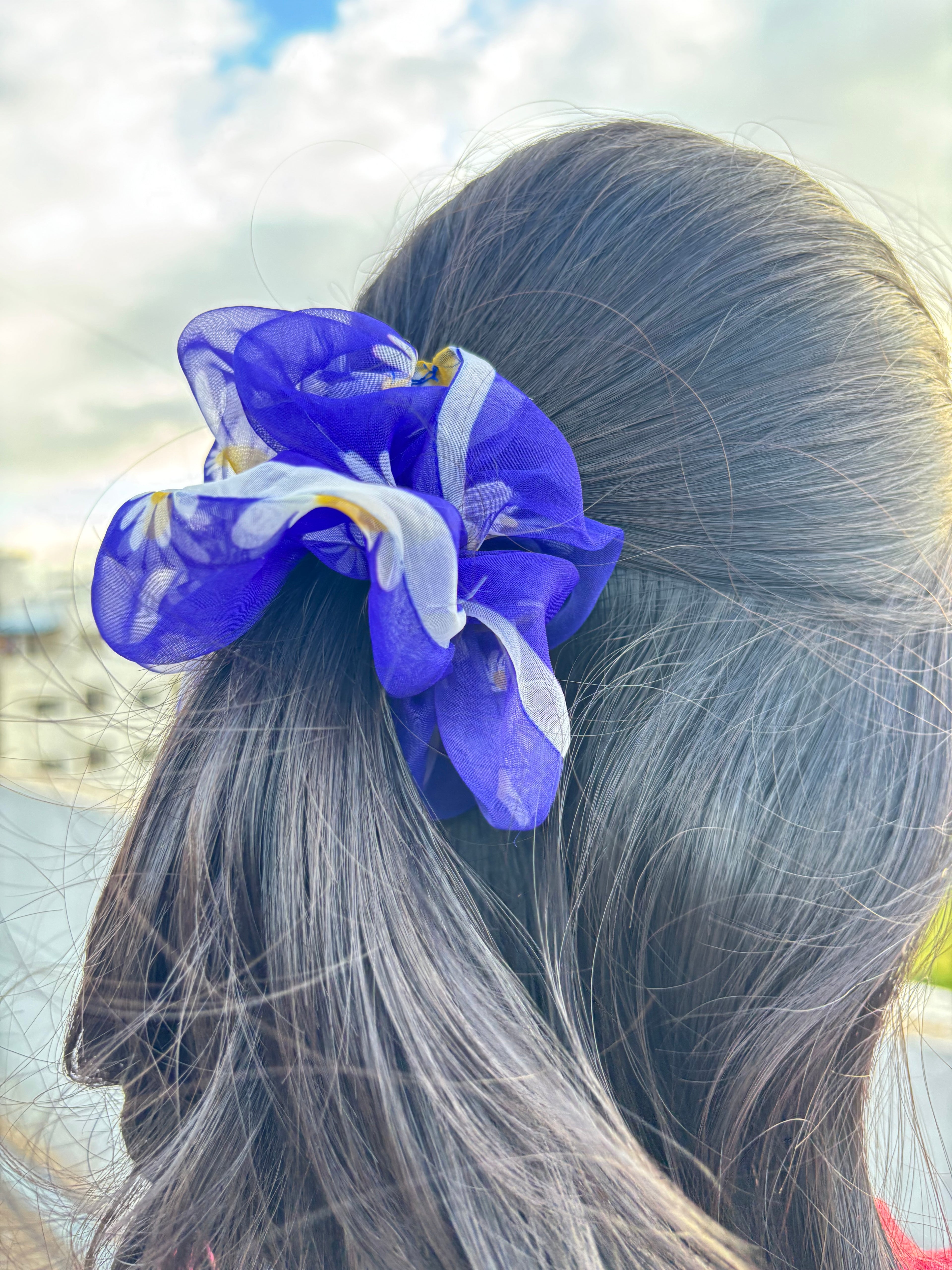 Violet Bloom Scrunchie