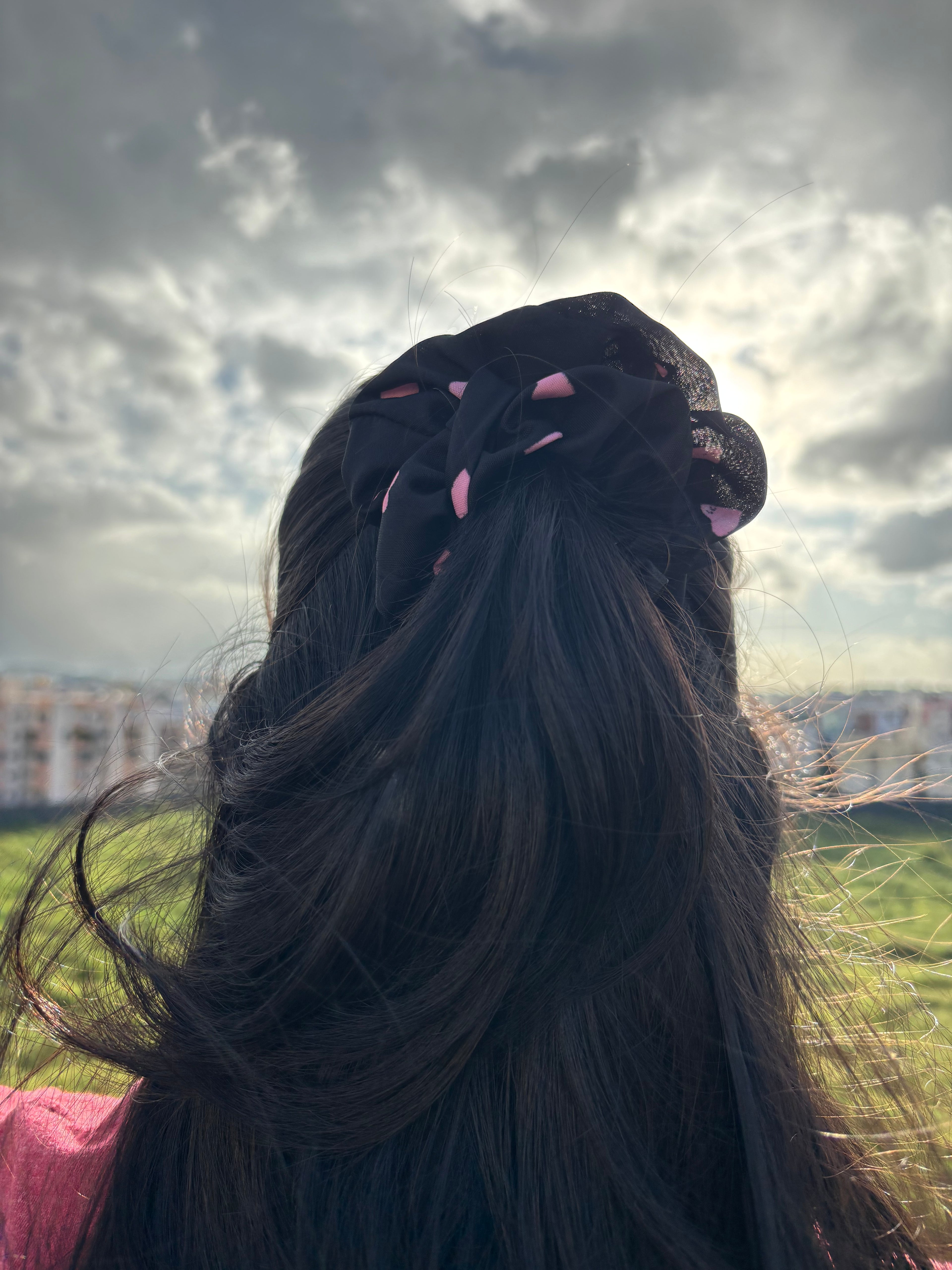 Midnight Hearts Scrunchie