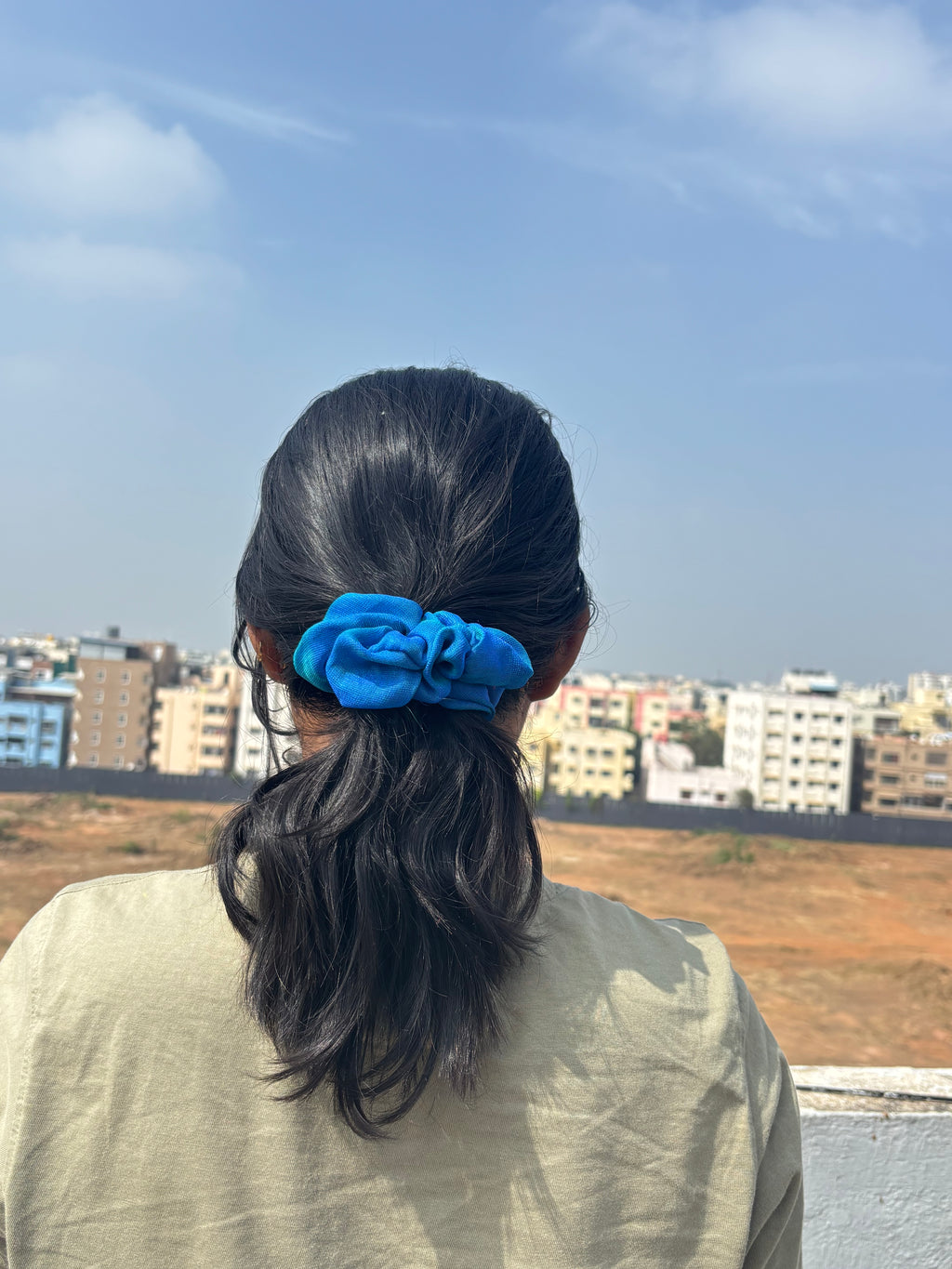 Azure Breeze Scrunchie