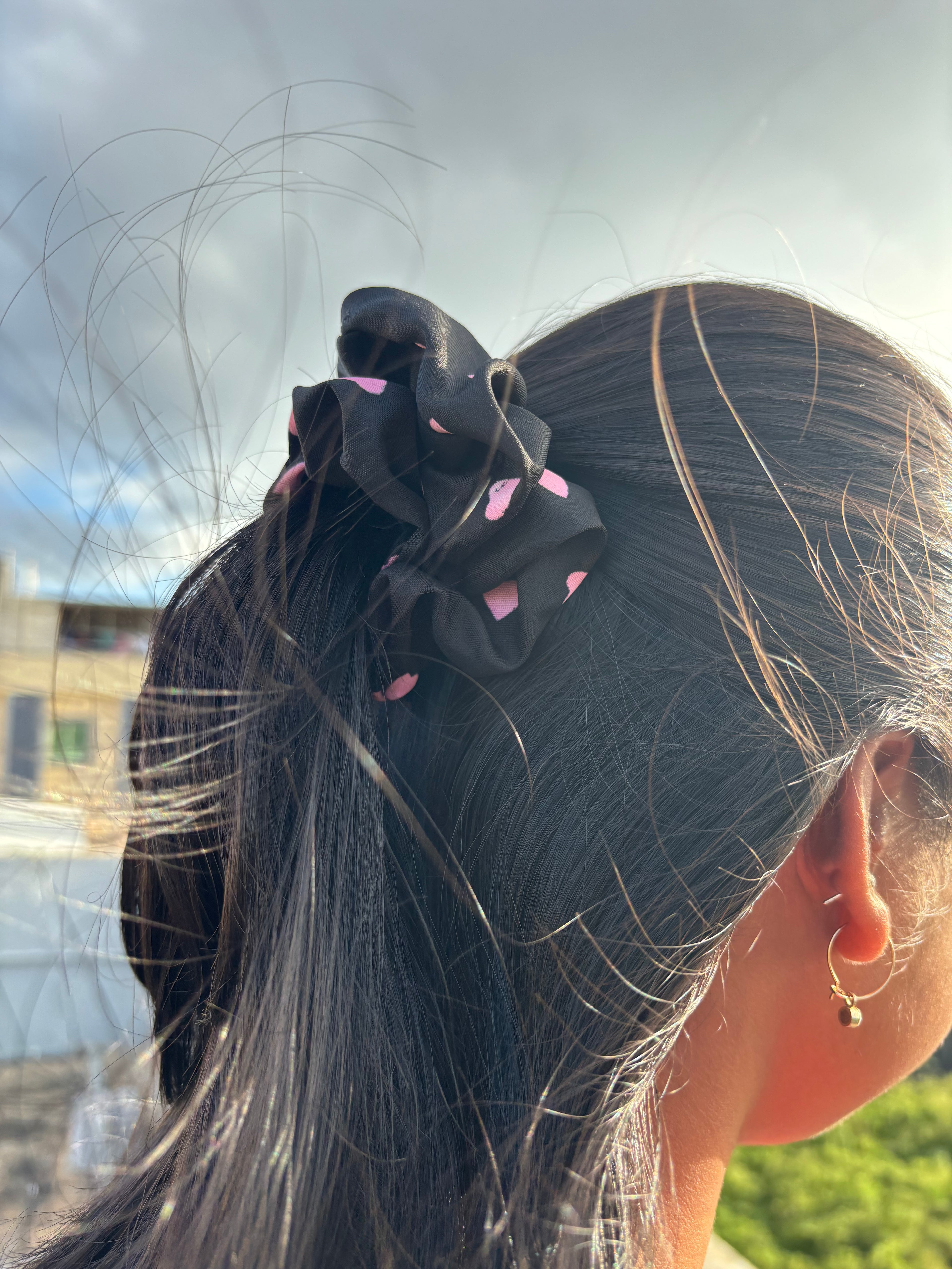 Midnight Hearts Scrunchie