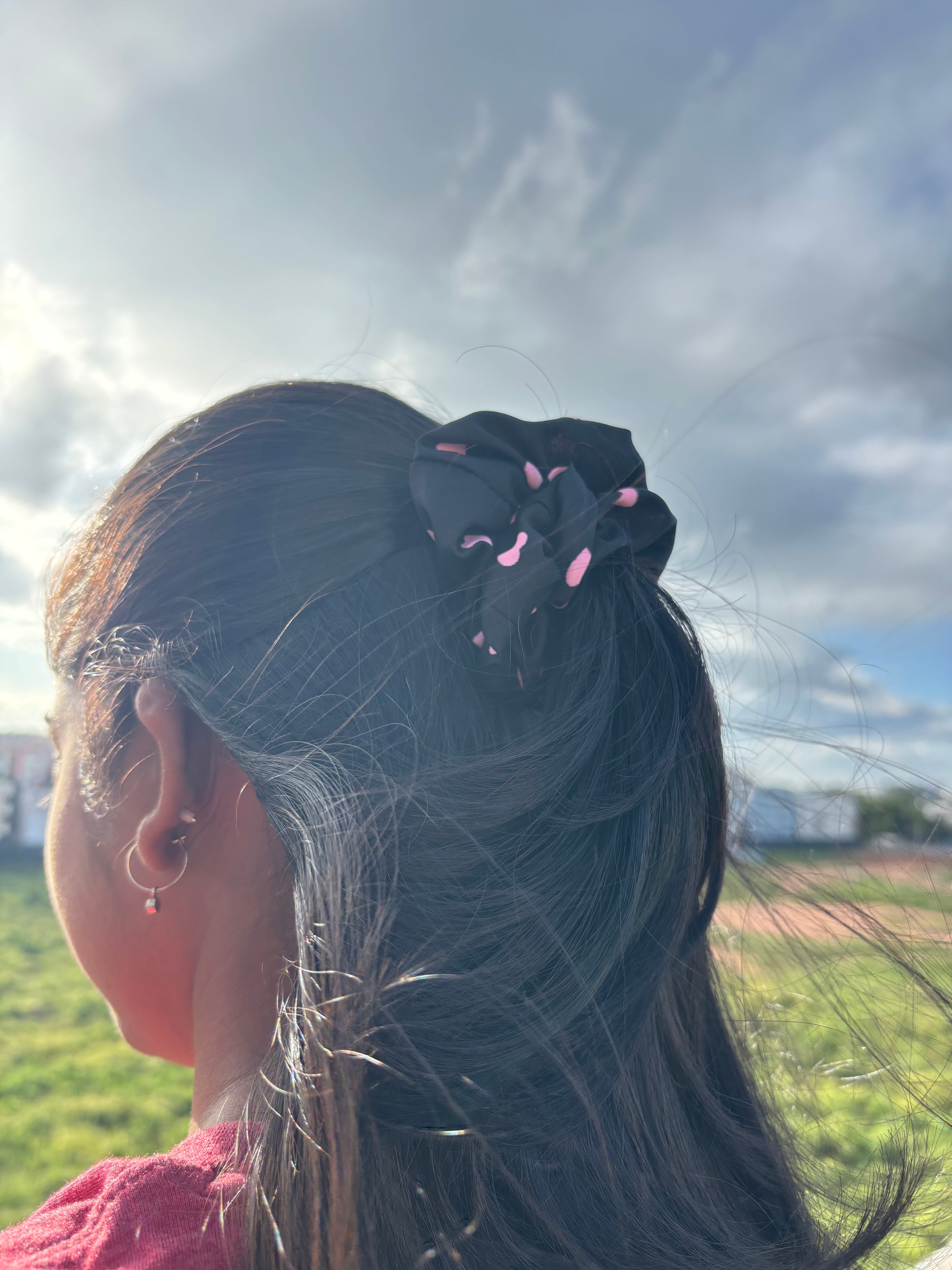 Midnight Hearts Scrunchie