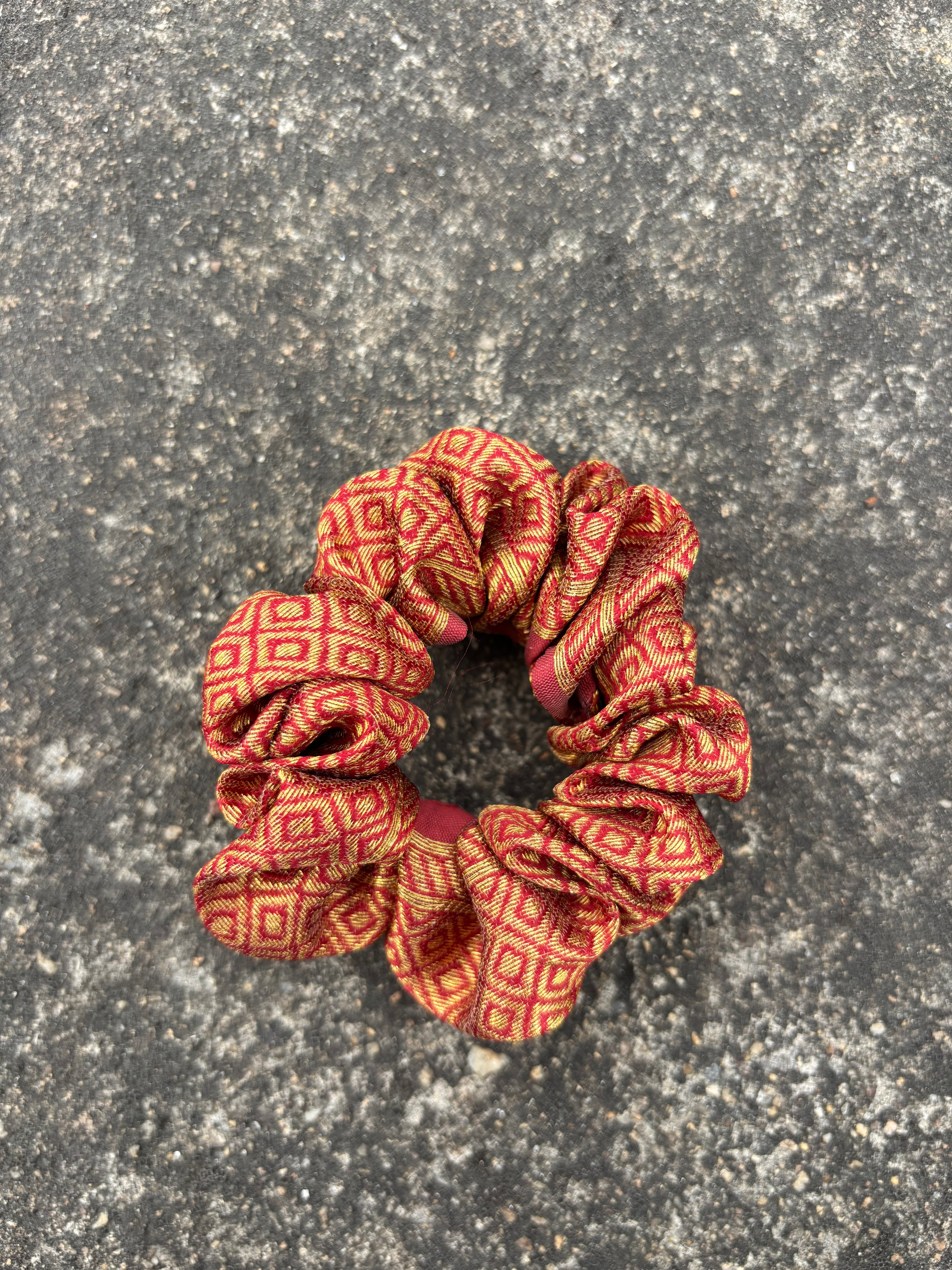 Orange Silk Scrunchie