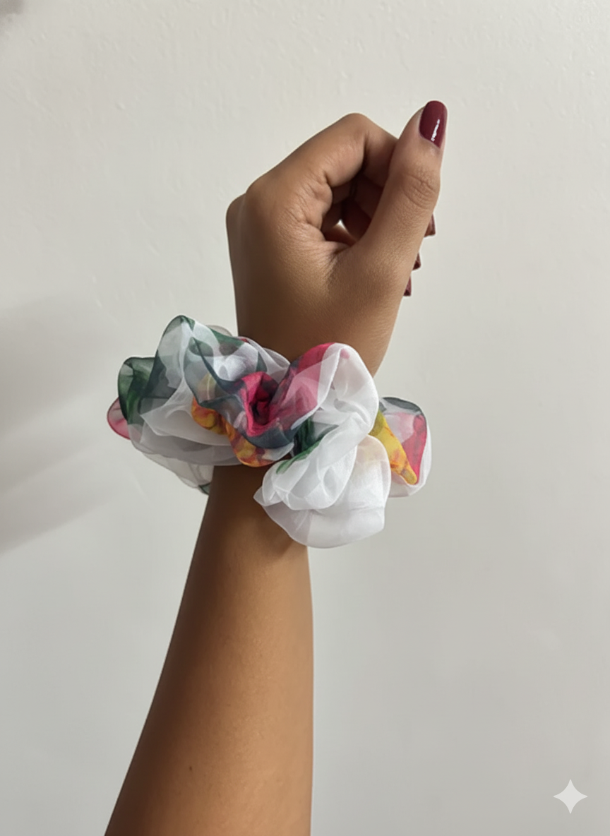 Spring Bloom Combo (Set of 2 Scrunchies)