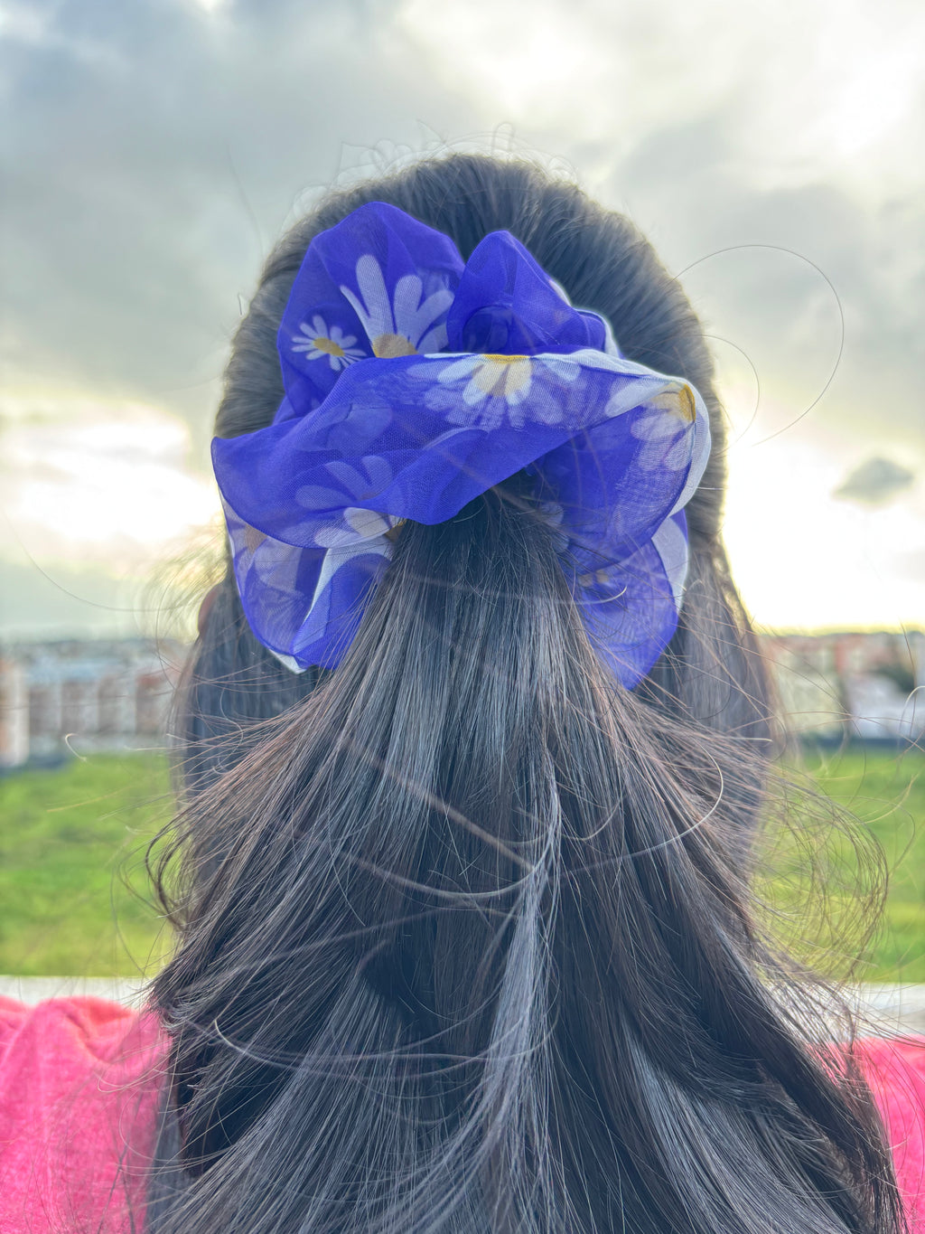 Violet Bloom Scrunchie