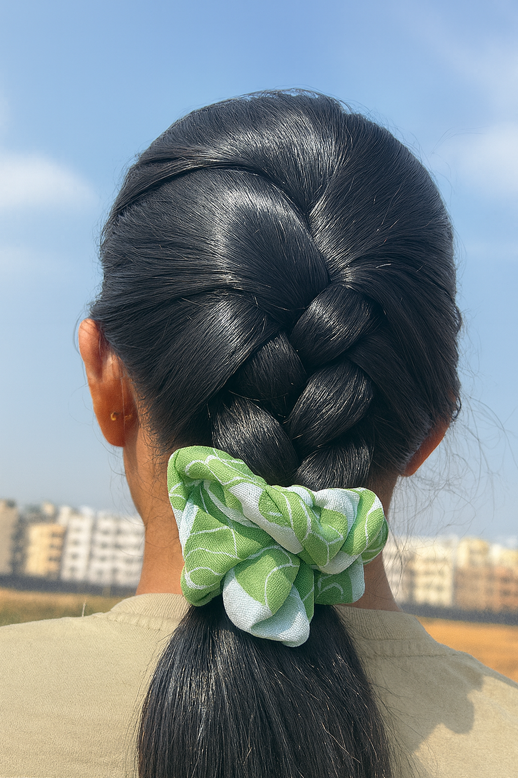 Leafy Breeze Scrunchie