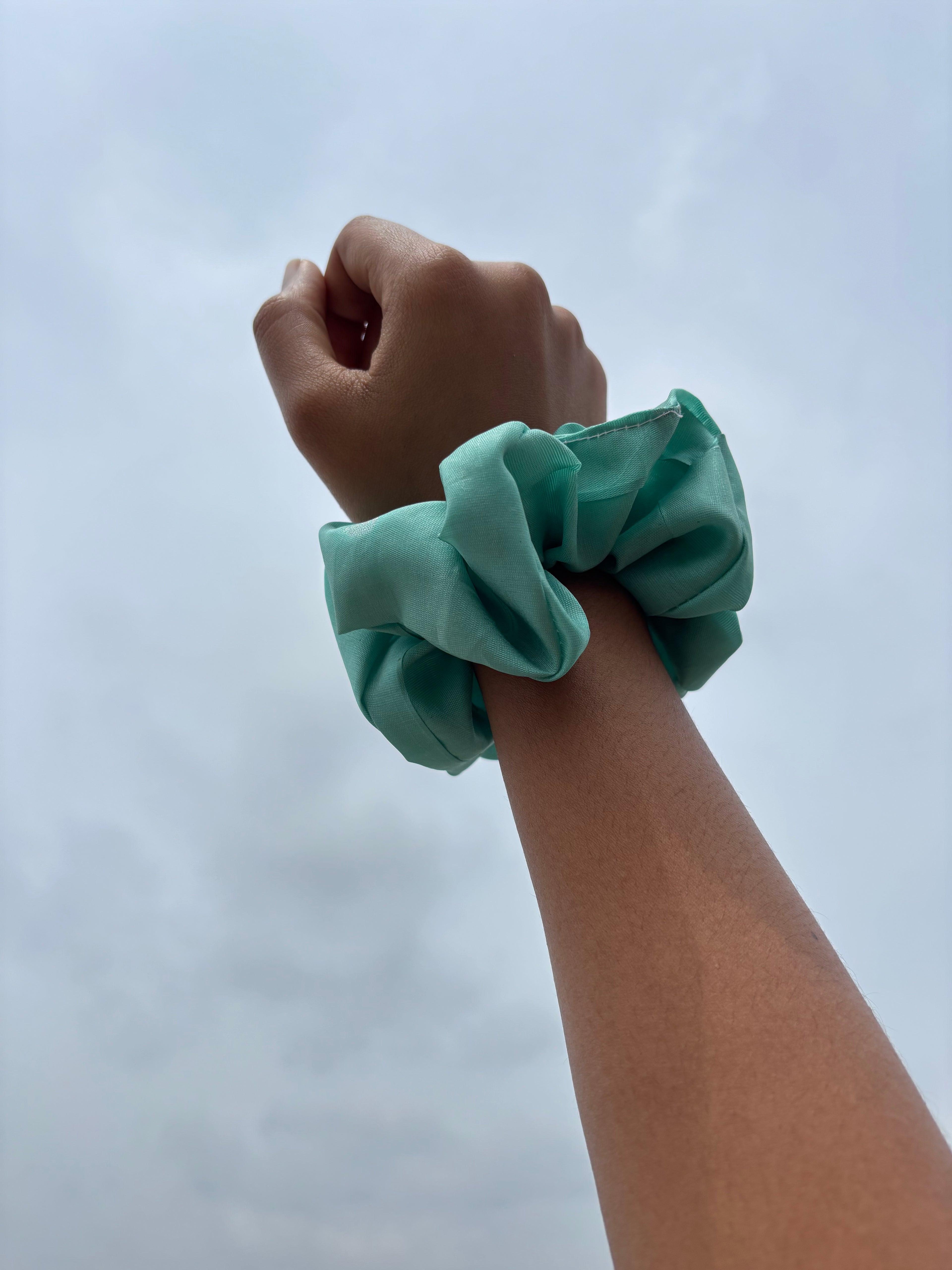 Aqua Glow Scrunchie