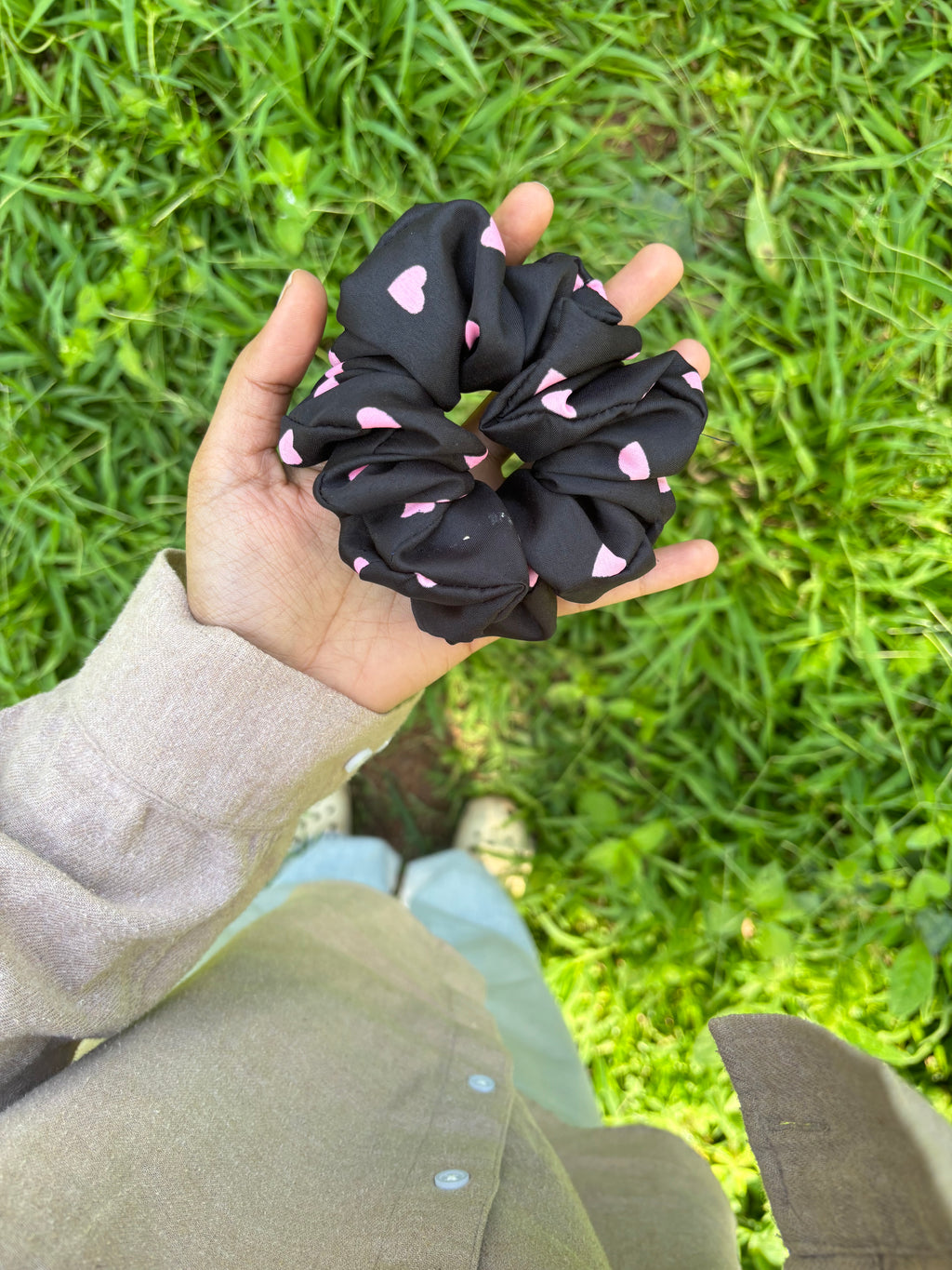 Midnight Hearts Scrunchie