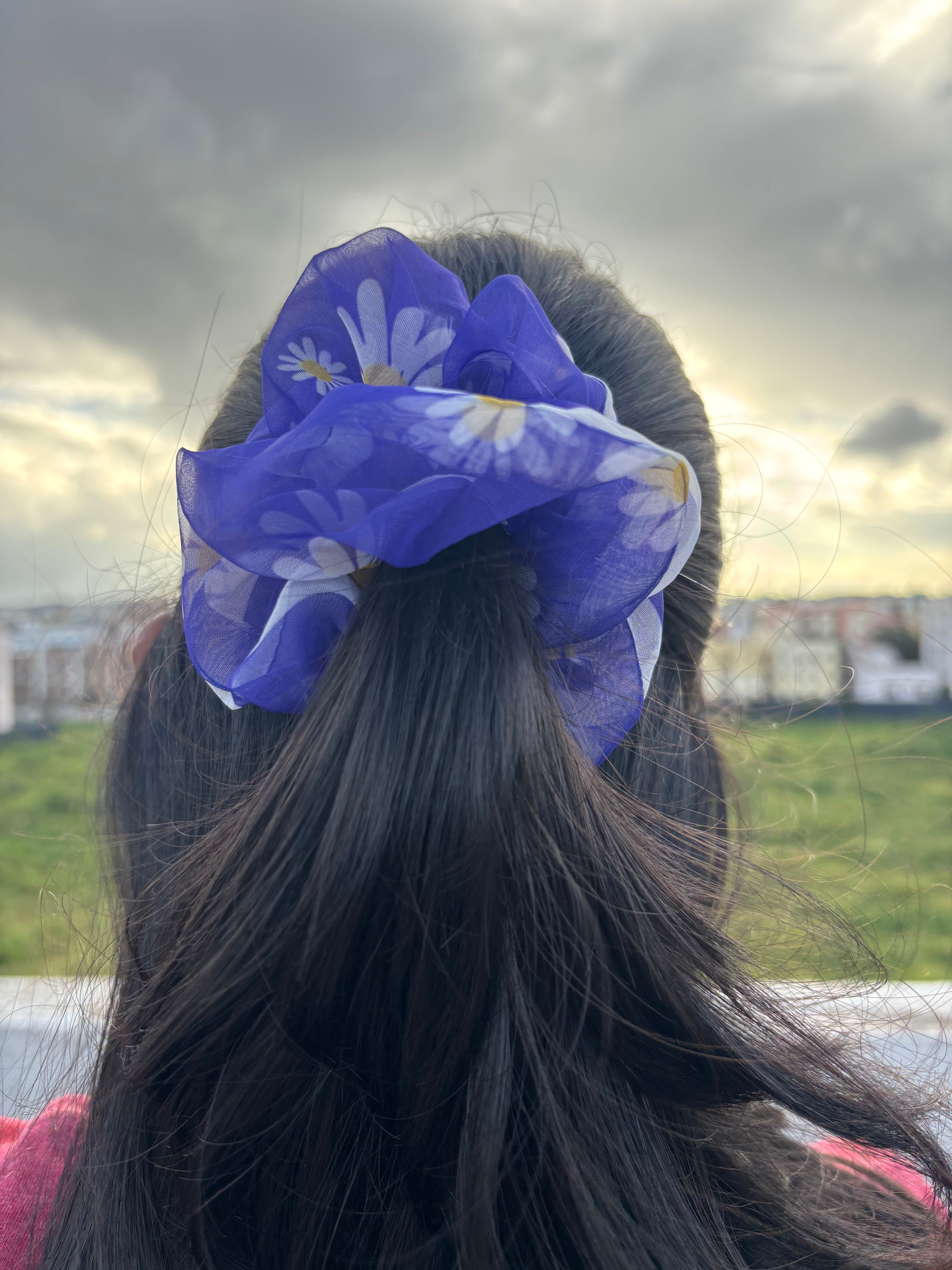 Violet Bloom Scrunchie
