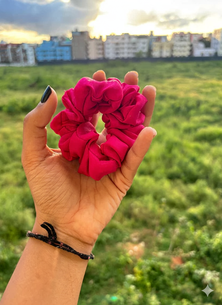 Scarlet Bloom Scrunchie