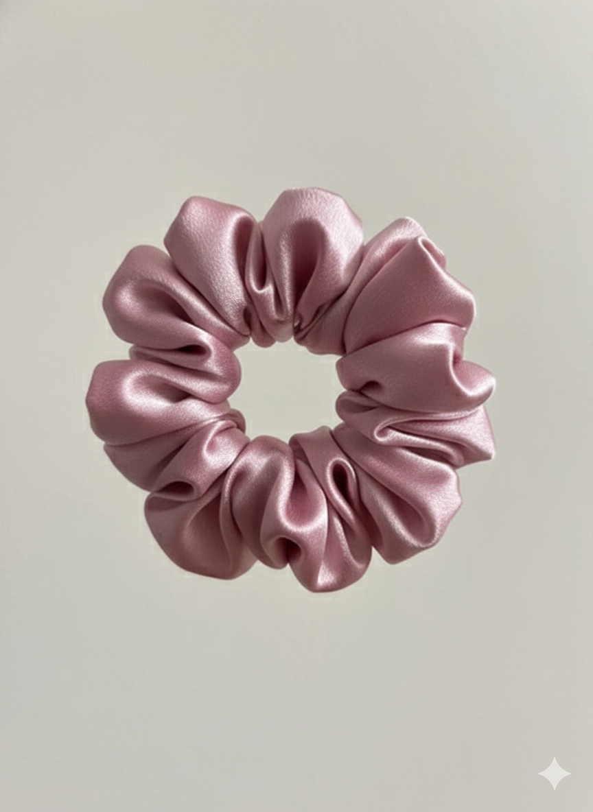 Blush Satin Scrunchie 🌸