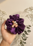 Royal Purple Satin Scrunchie