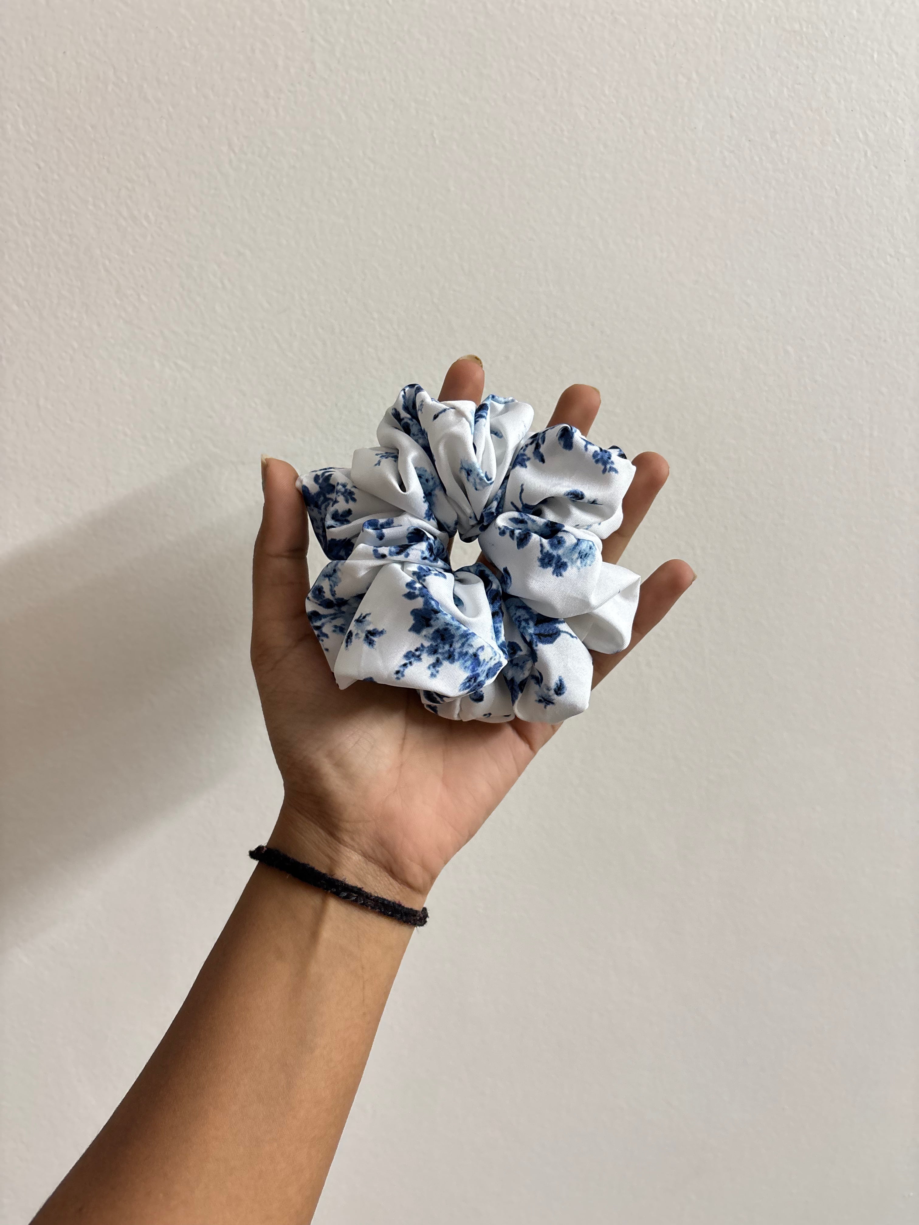 Blue Blossom Scrunchie