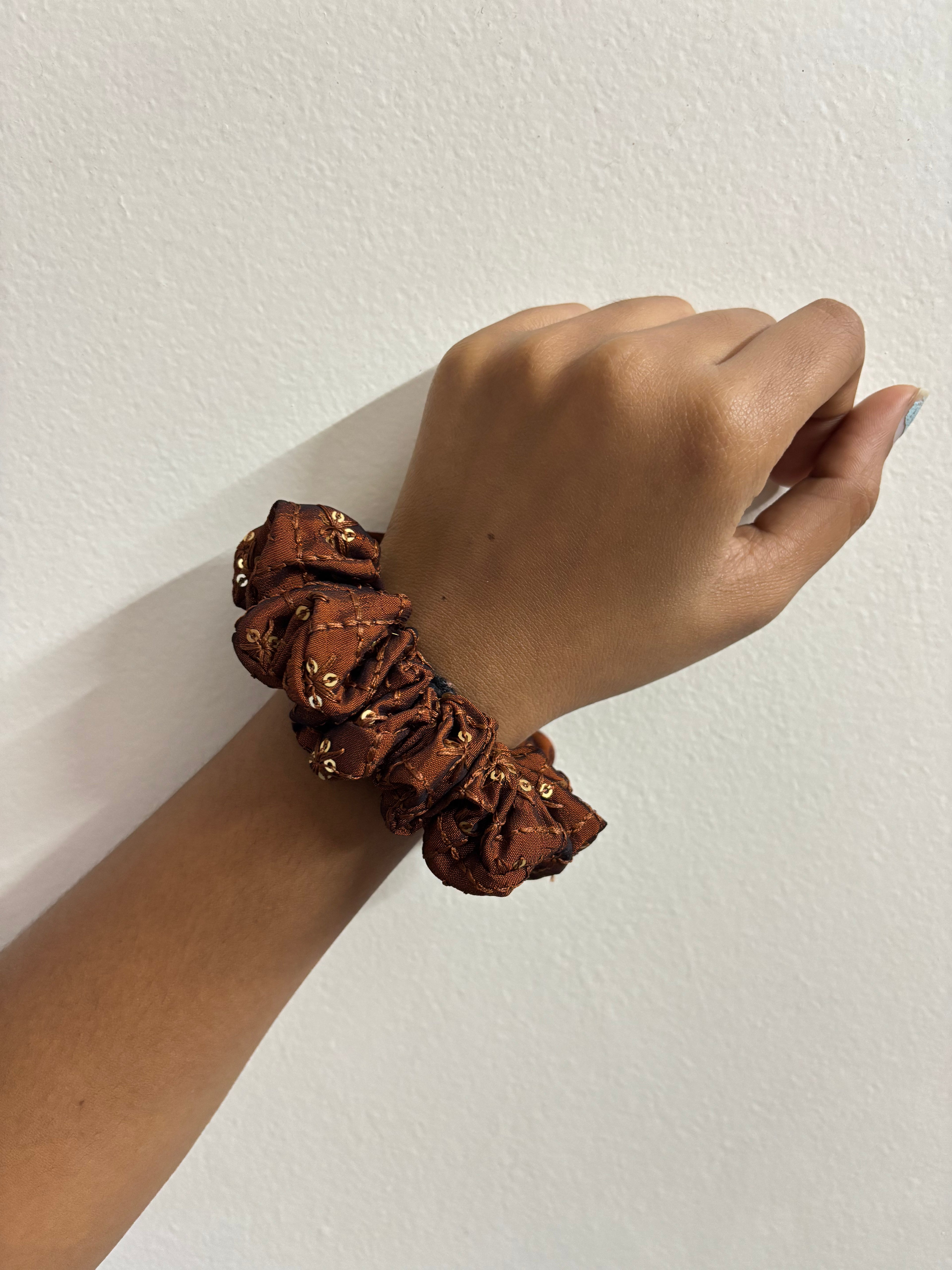 Golden Brown Scrunchie
