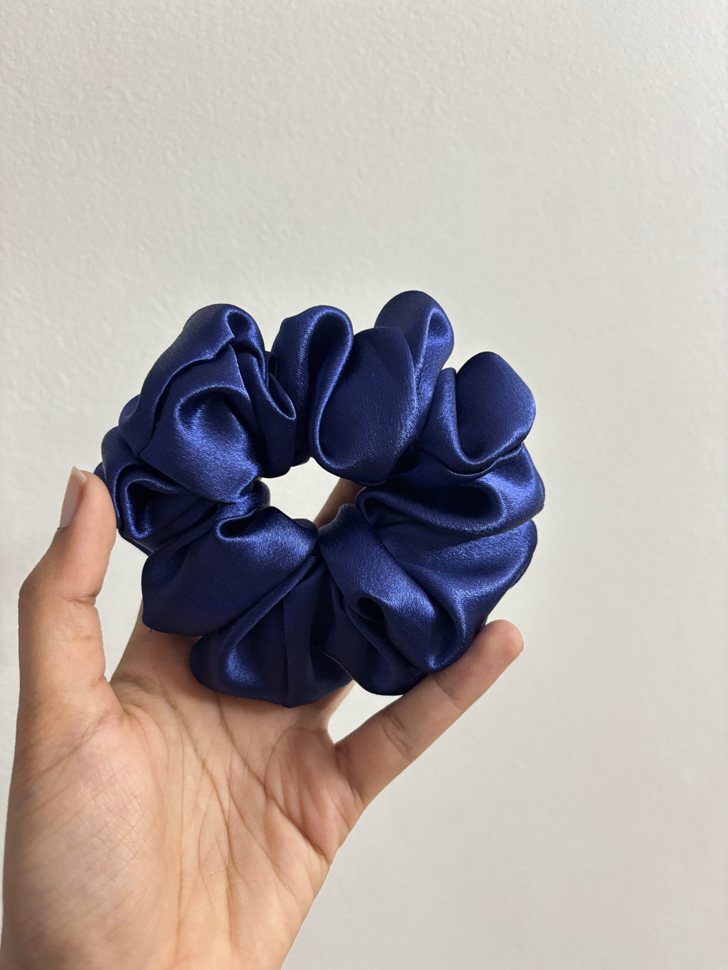 Midnight Satin Scrunchie