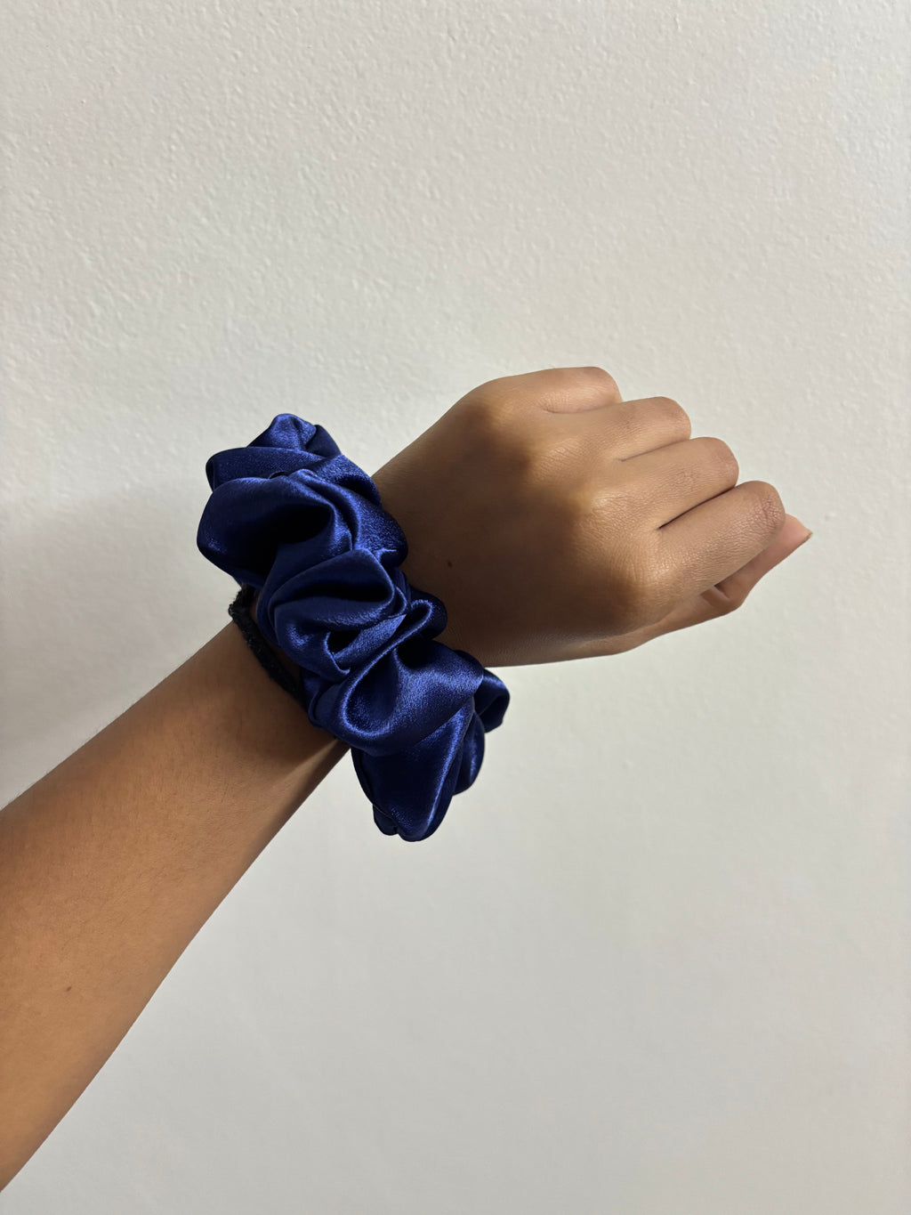 Midnight Satin Scrunchie