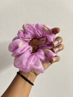 Pink Organza Scrunchie