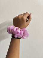 Pink Organza Scrunchie