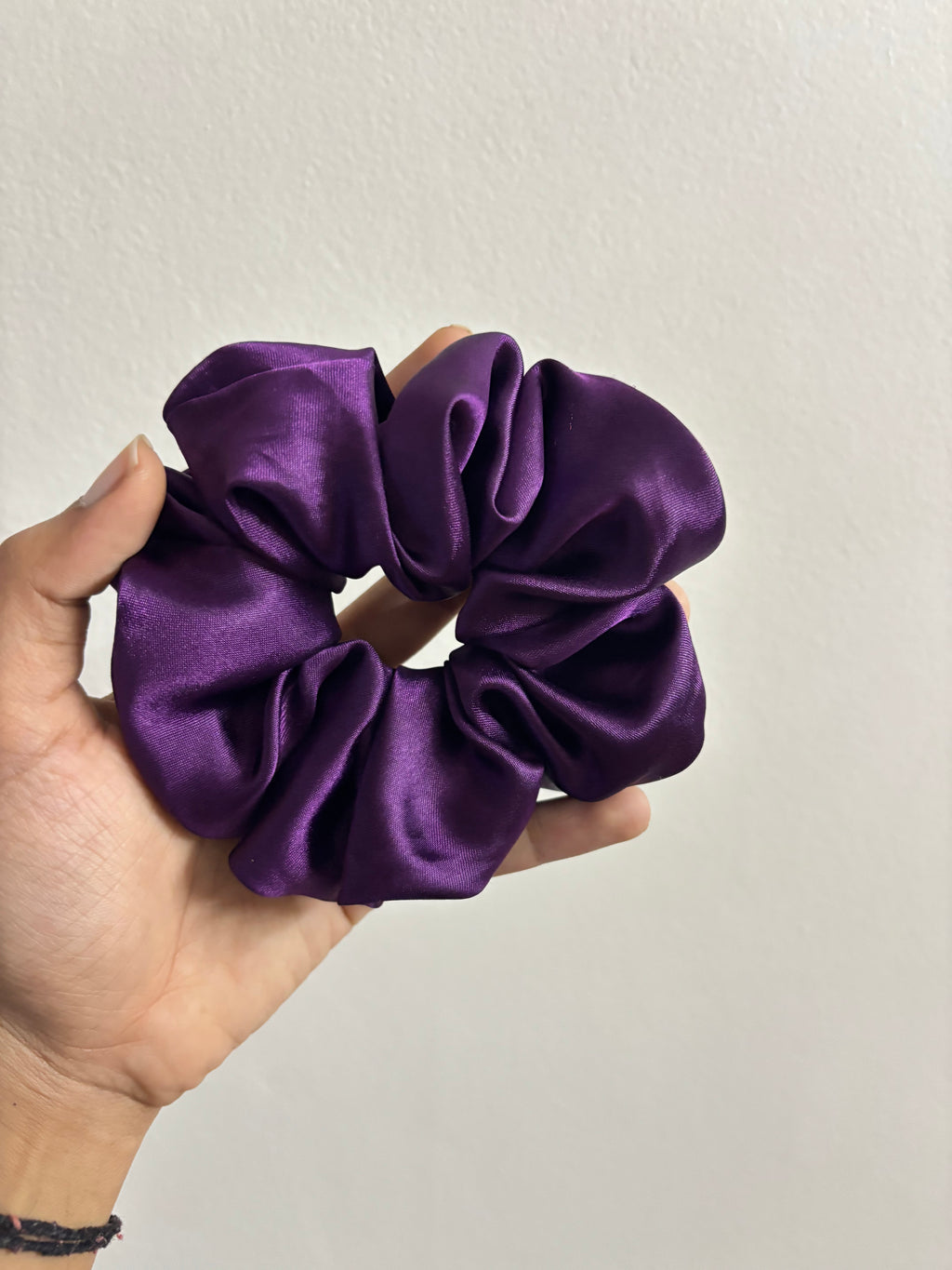 Royal Purple Satin Scrunchie