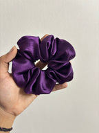 Royal Purple Satin Scrunchie