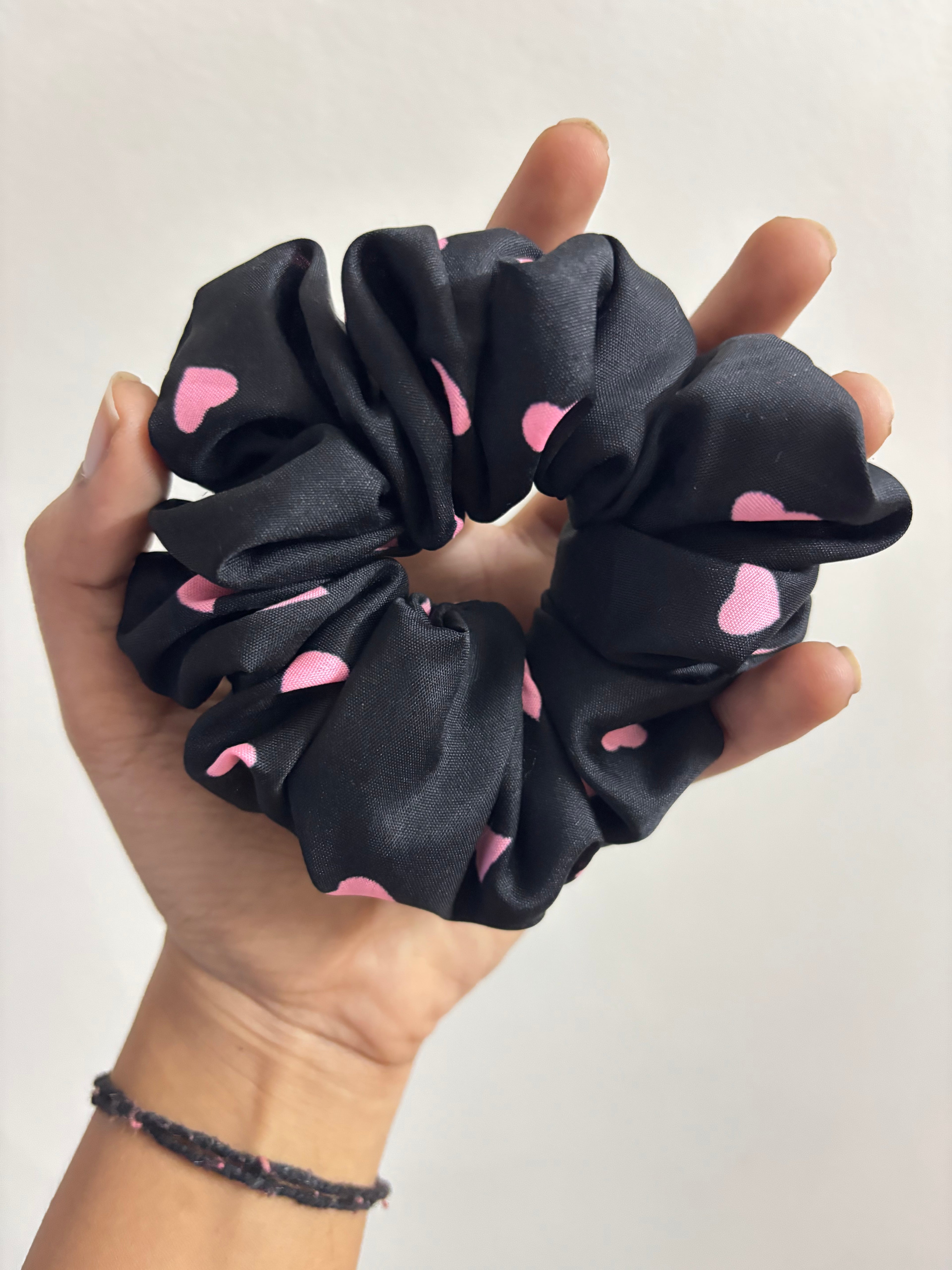 Midnight Hearts Scrunchie