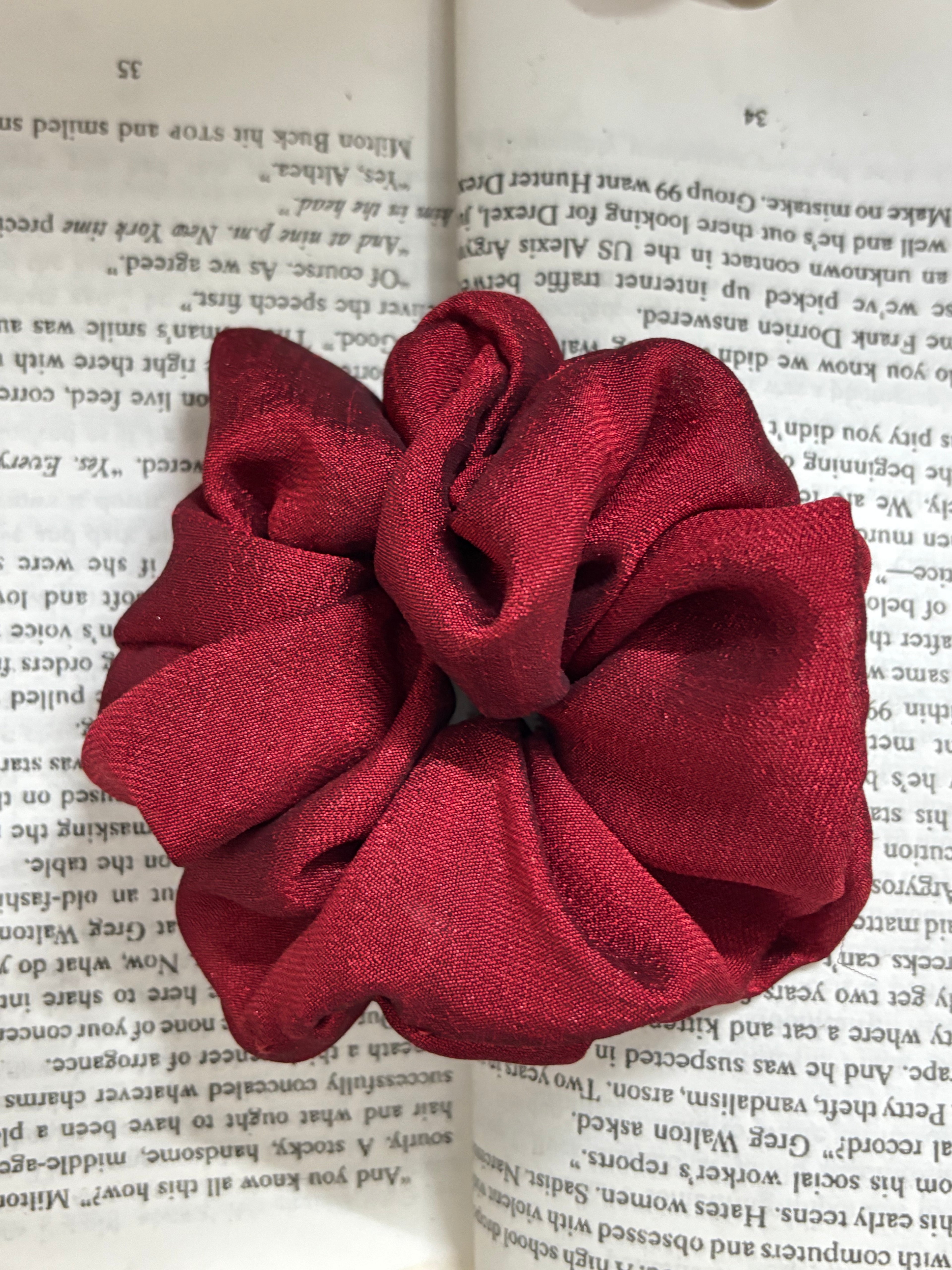 Red fabric flower 
