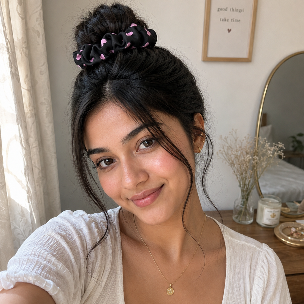 Midnight Hearts Scrunchie