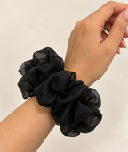 Black Organza Scrunchie for Women & Girls