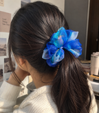 Blue Organza Scrunchie for Women & Girls