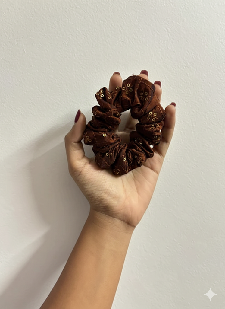 Golden Brown Scrunchie