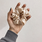 Champagne Satin Scrunchie