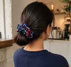 Multicolor Printed Scrunchie for Women – Stylish Hair Accessory