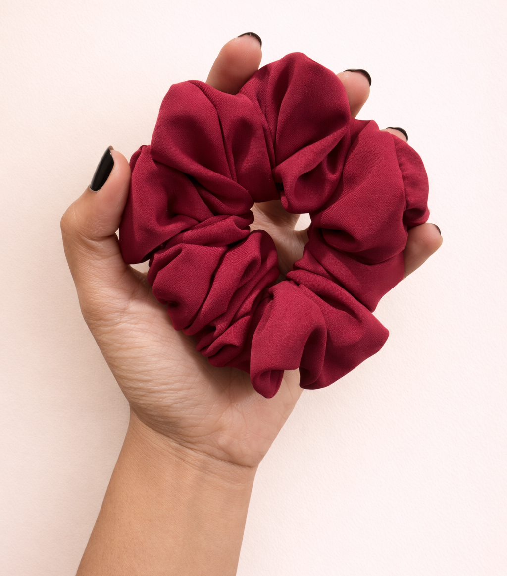 Bloody Maroon Scrunchie