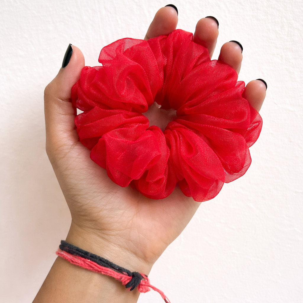 Ruby Radiance Scrunchie Trio