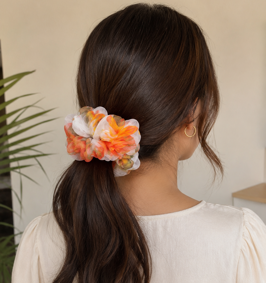Sunset Bloom Scrunchie 🌅