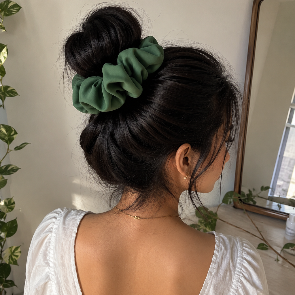 Olive Luxe Scrunchie